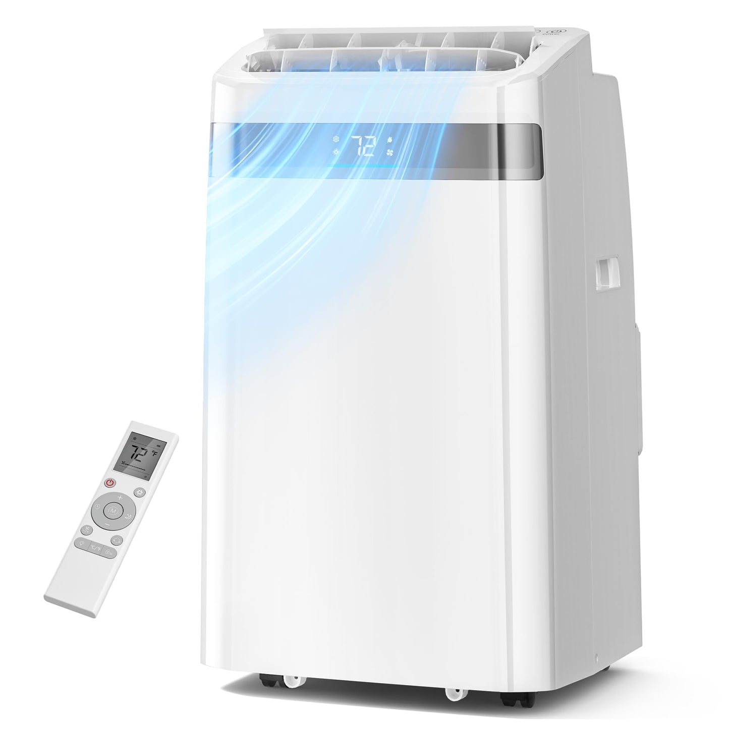 Manastin 8000 BTU Portable Air Conditioner, 4-in-1 AC Unit with Sleep, Cool, Dehumidifier & Fan, Cools up to 350 sq.ft, Remote Control, 24H Timer & Window Mount Kit, Bedroom