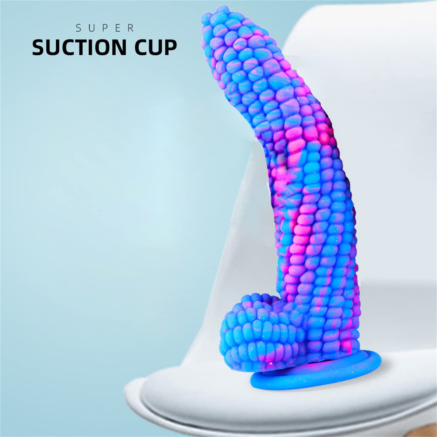 Monster Dildo Colourful Big Grain Corn Adult Sex Toy for Women with Strong Suction Cup 8 Inch Flexible Soft Vegetable Dildos
