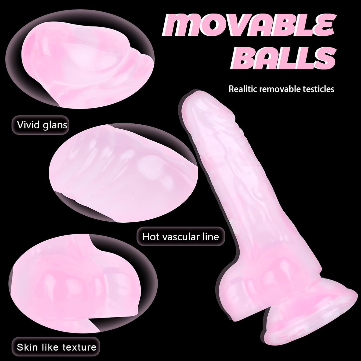 Ooiixx 5 Inch Realistic Dildo with Powerful Suction Cup