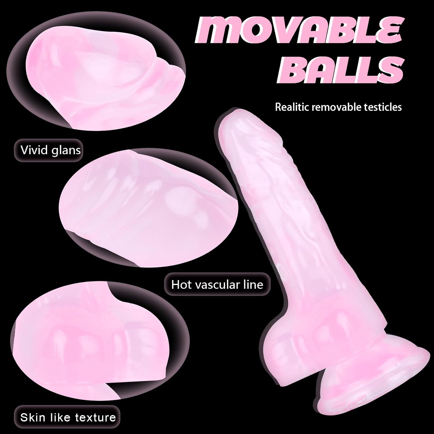 Ooiixx 5 Inch Realistic Dildo with Powerful Suction Cup
