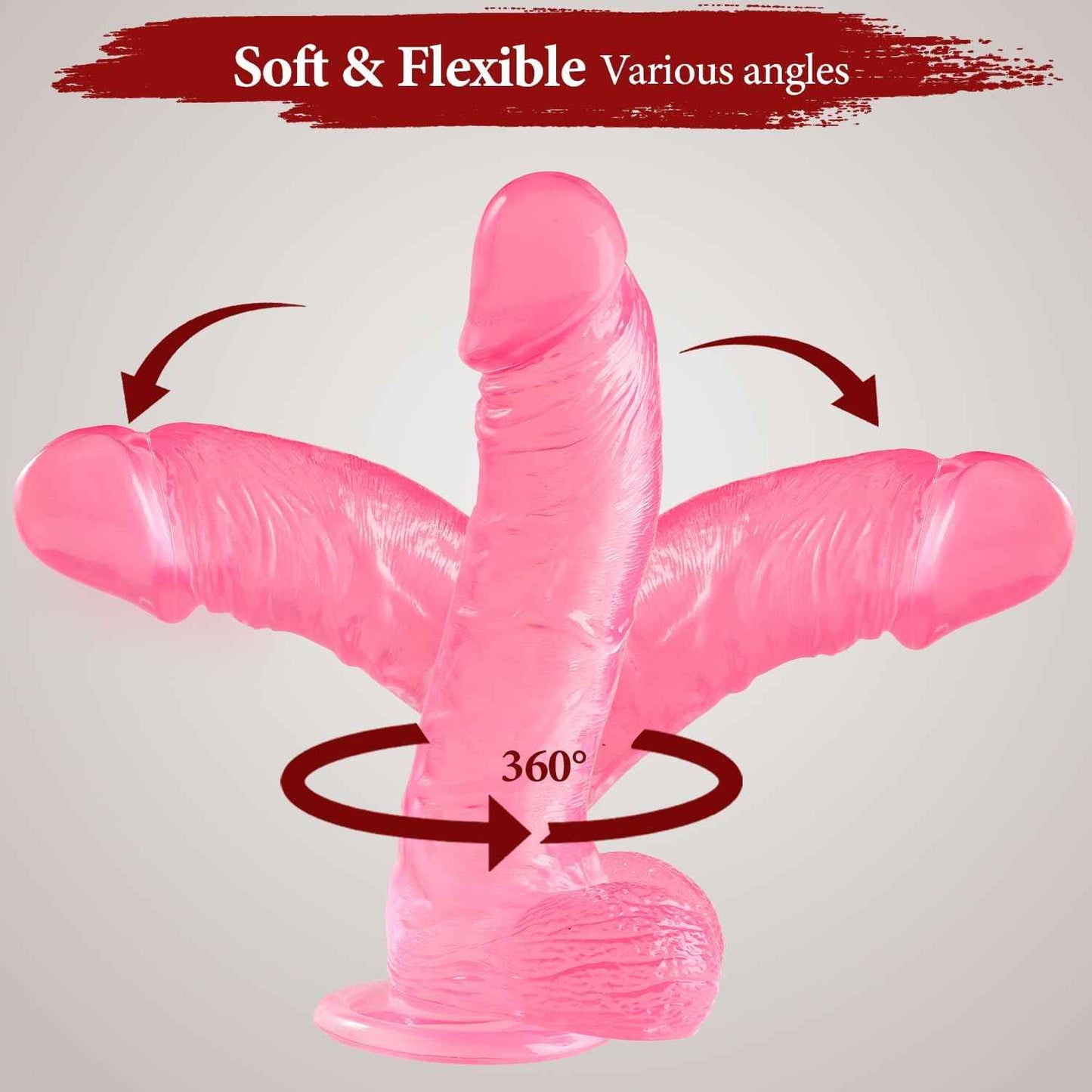 Veatrylove 10 Inch Realistic TPE Dildo with Suction Cup