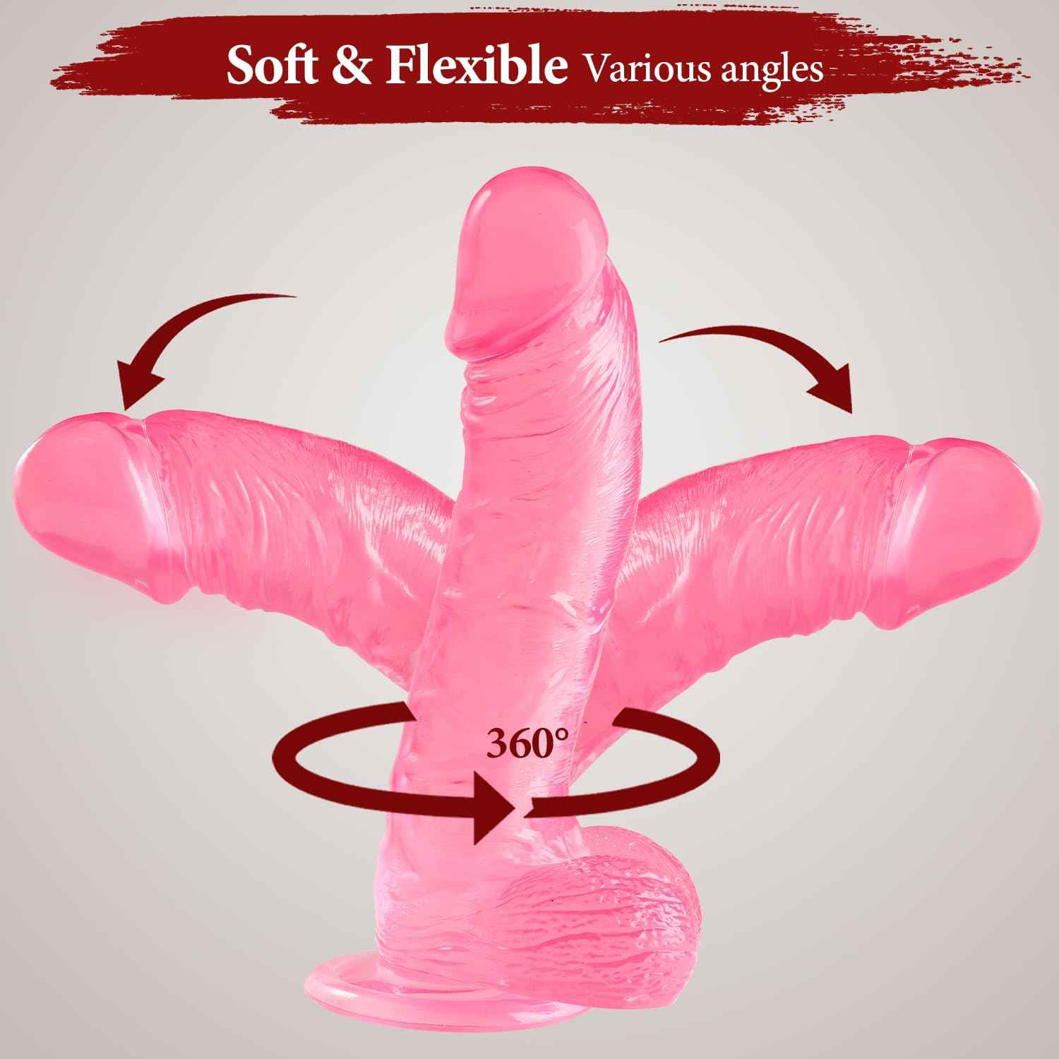 Veatrylove 10 Inch Realistic TPE Dildo with Suction Cup