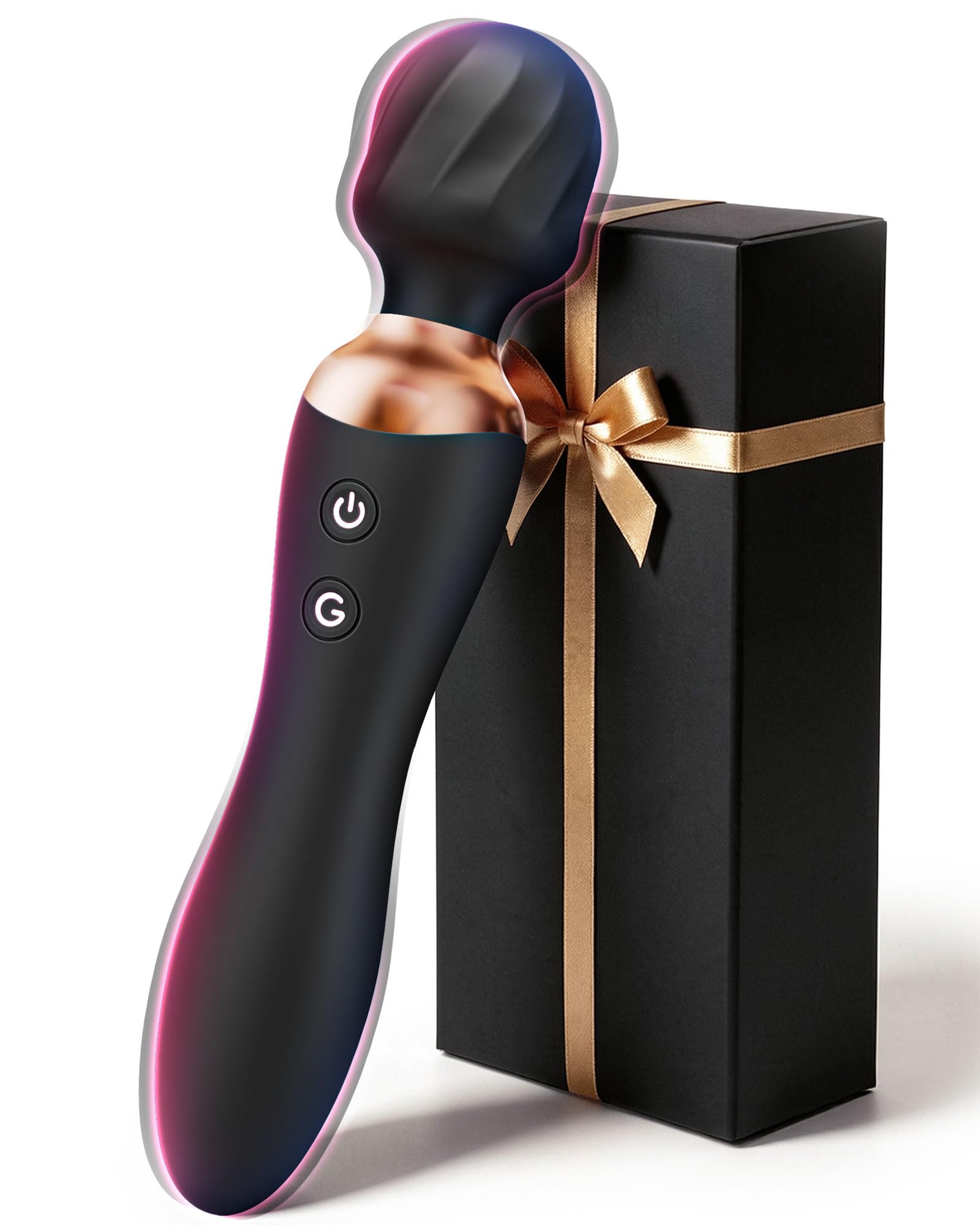 MOOLIGIRL Sex Toys Women, Vibrator Wand Clitoral Stimulator Dildo with 24 Vibration Patterns, Adult Sex Toy, Cordless & Waterproof Wand Massager for Solo & Couple Full-Body Stimulation