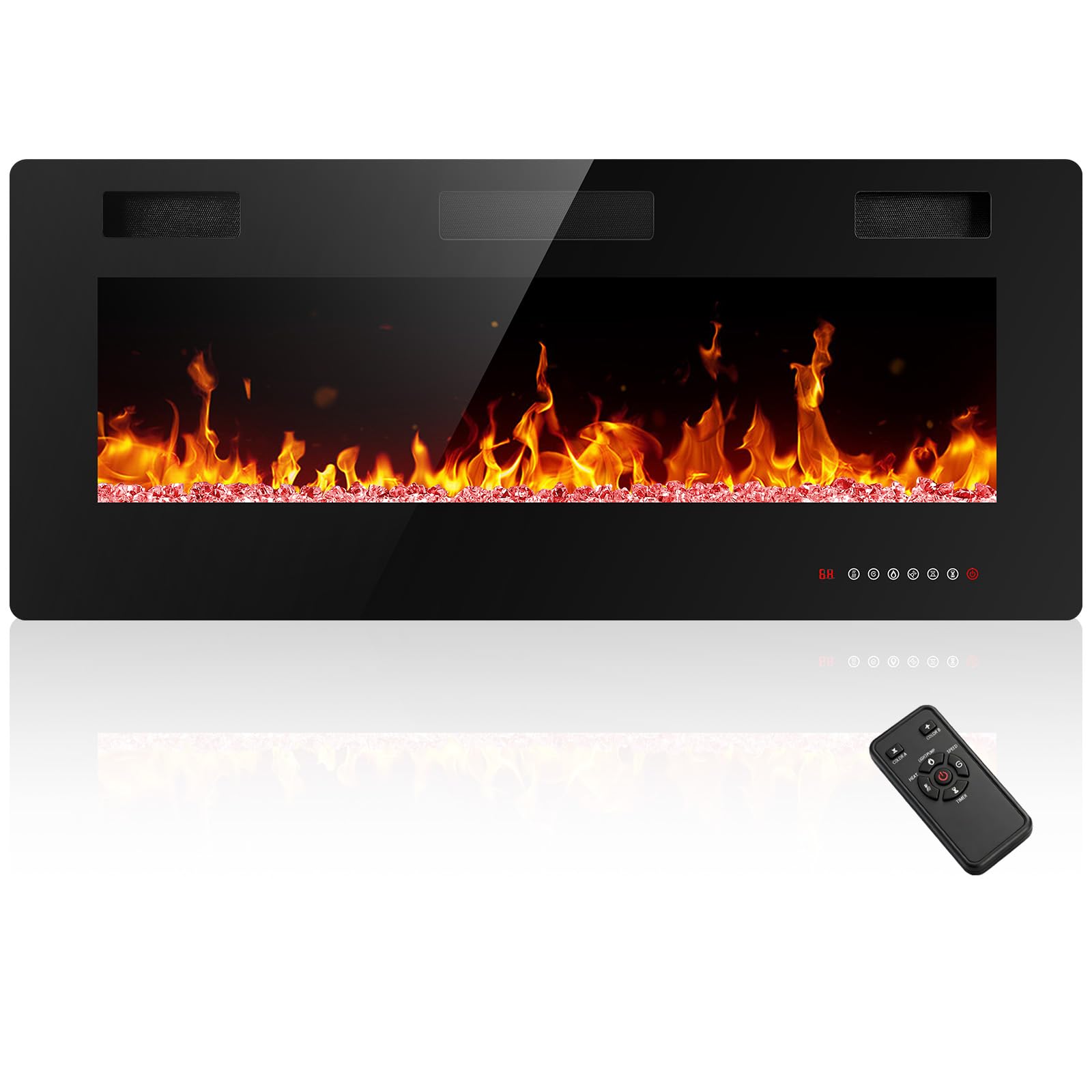 Electactic Electric Fireplace, Recessed and Wall Mounted