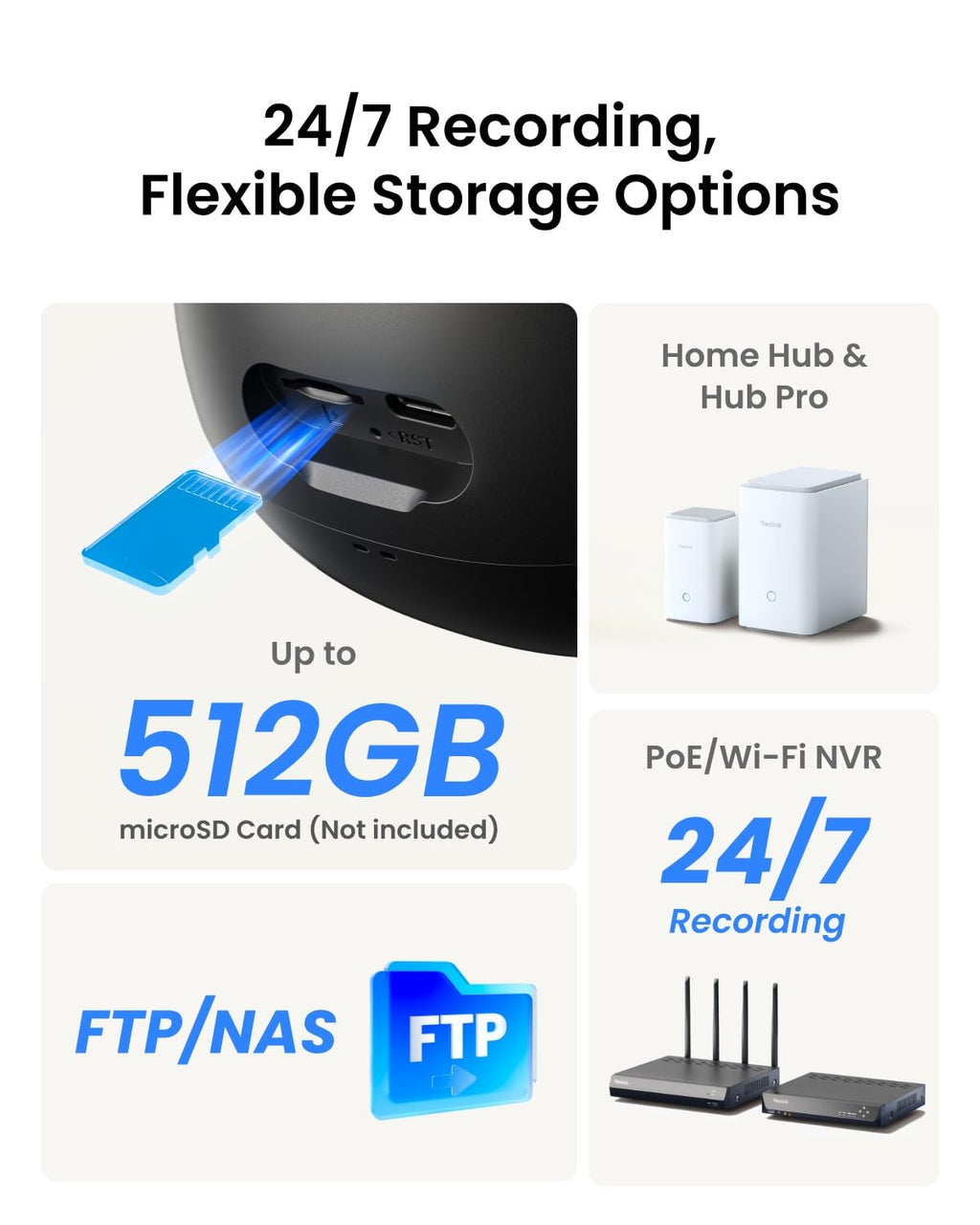 REOLINK TrackFlex Floodlight WiFi, 4K Dual-Lens Floodlight Camera, 3000 Lumens, 360° PTZ 6X Hybrid Zoom, Auto-Tracking, Privacy Focused Local AI Video Search & Storage, Dual-Band Wi-Fi 6, AC Hardwired