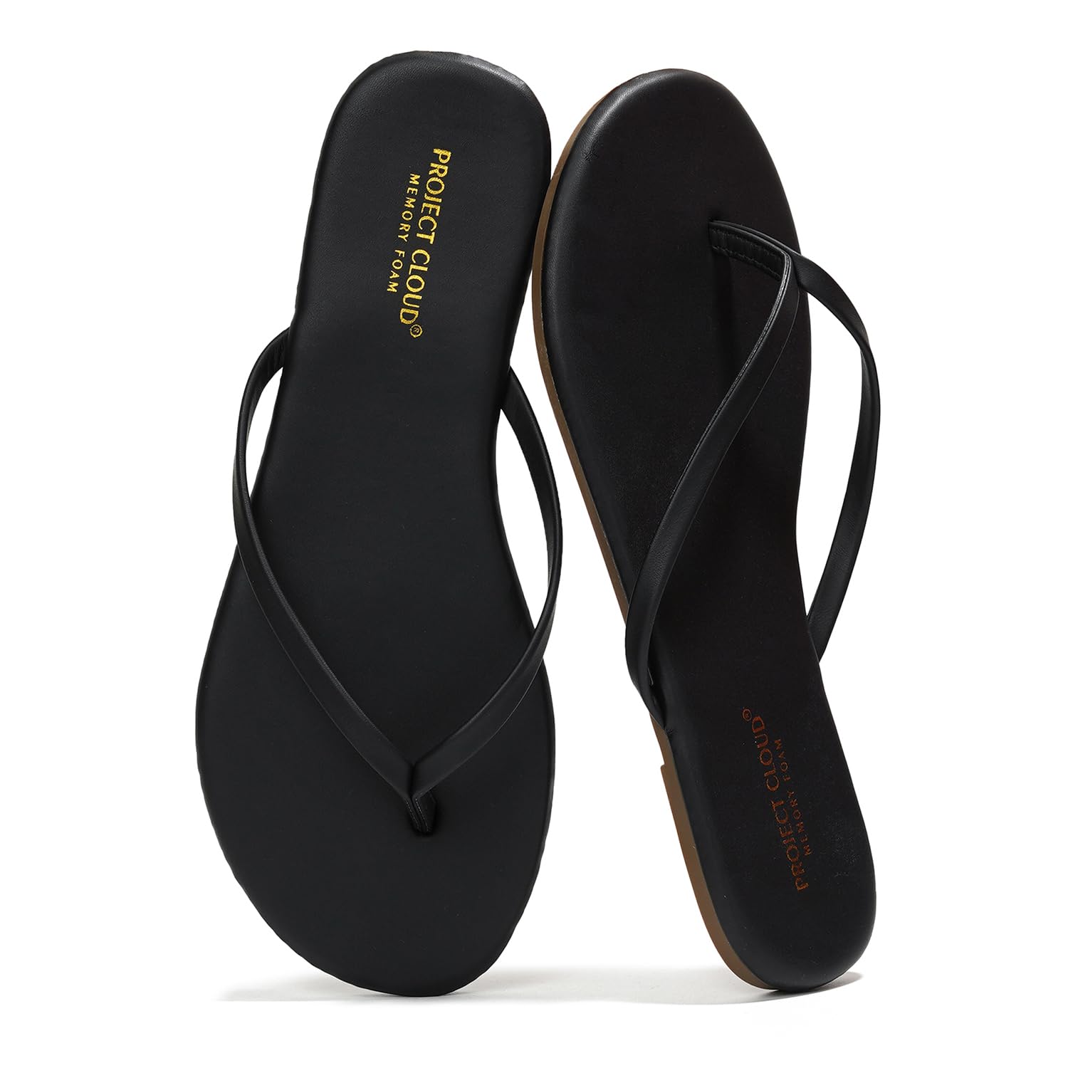 Project Cloud Flip Flops for Women Footwear- Lightweight and Memory Foam Insole Sandals for Women 2026 - Durable Non-Slip Beach Essentials Flats for Women Sandals (Foundations)