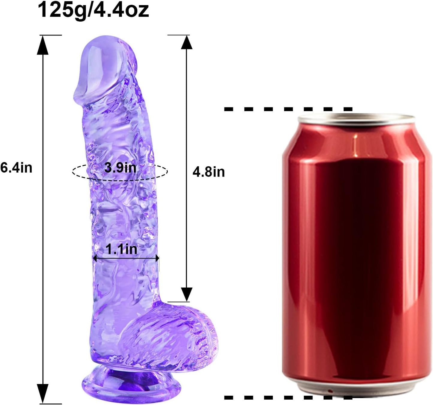 Umania Realistic 6.4-inch Dildo with Suction Cup Purple