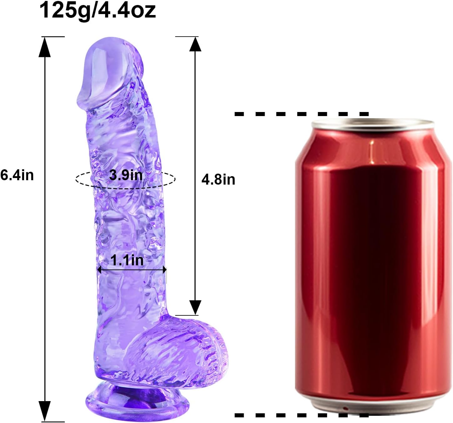 Umania Realistic 6.4-inch Dildo with Suction Cup Purple