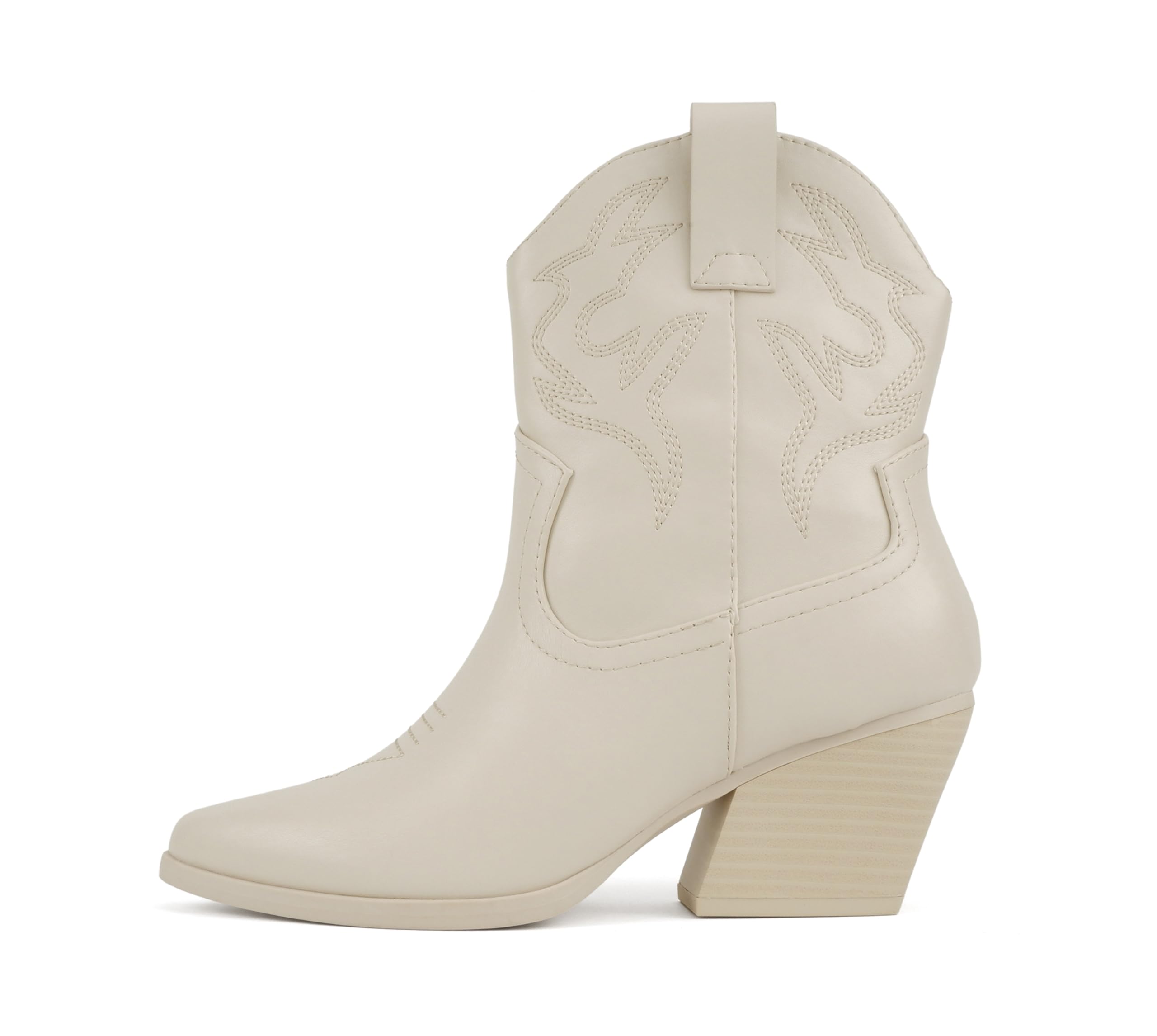 Soda “BLAZING” ~ Women Western Bootie Pointe Toe with Low Heel (Wide Fit Available)