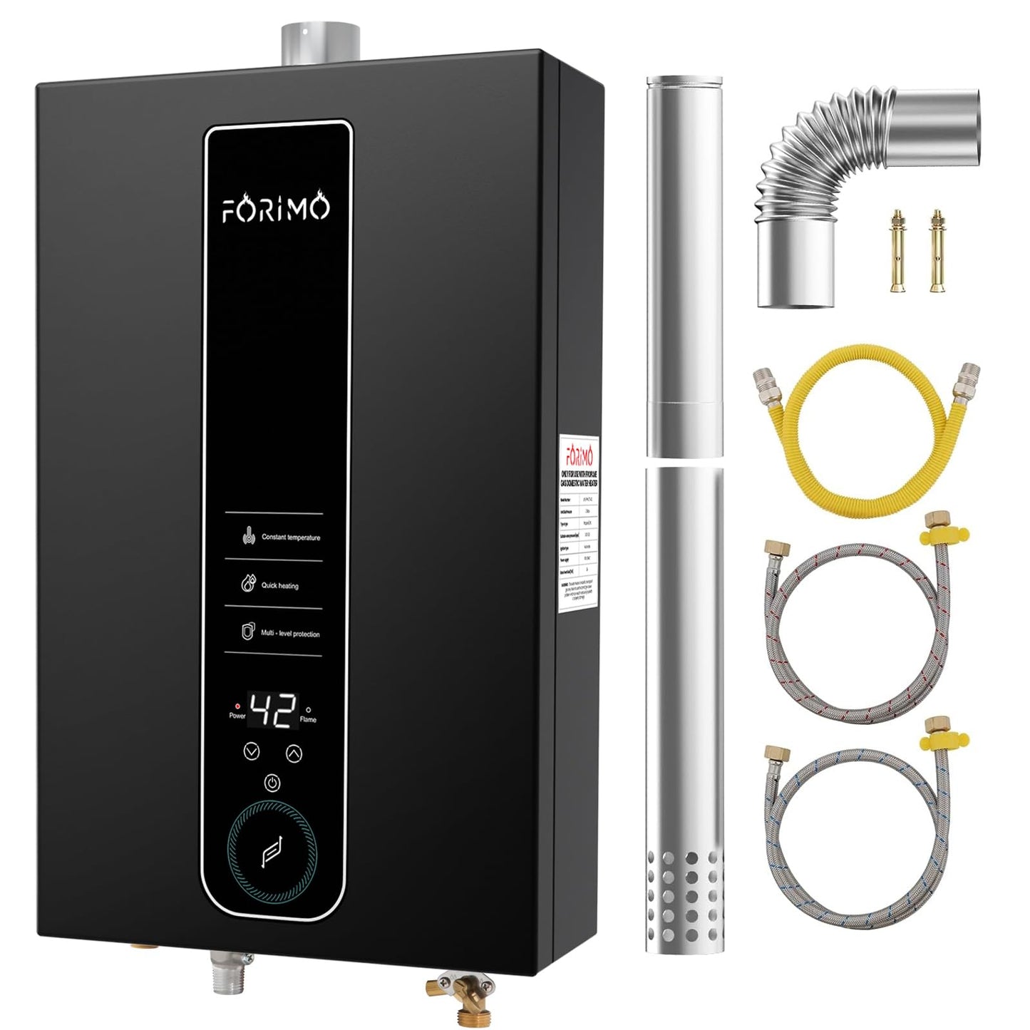 Propane Tankless Water Heater, 4.21GPM 16L Indoor,Constant propane water heater,Instant Hot Propane Gas Water Heater with Fahrenheit Digital Display,Multi-Protection