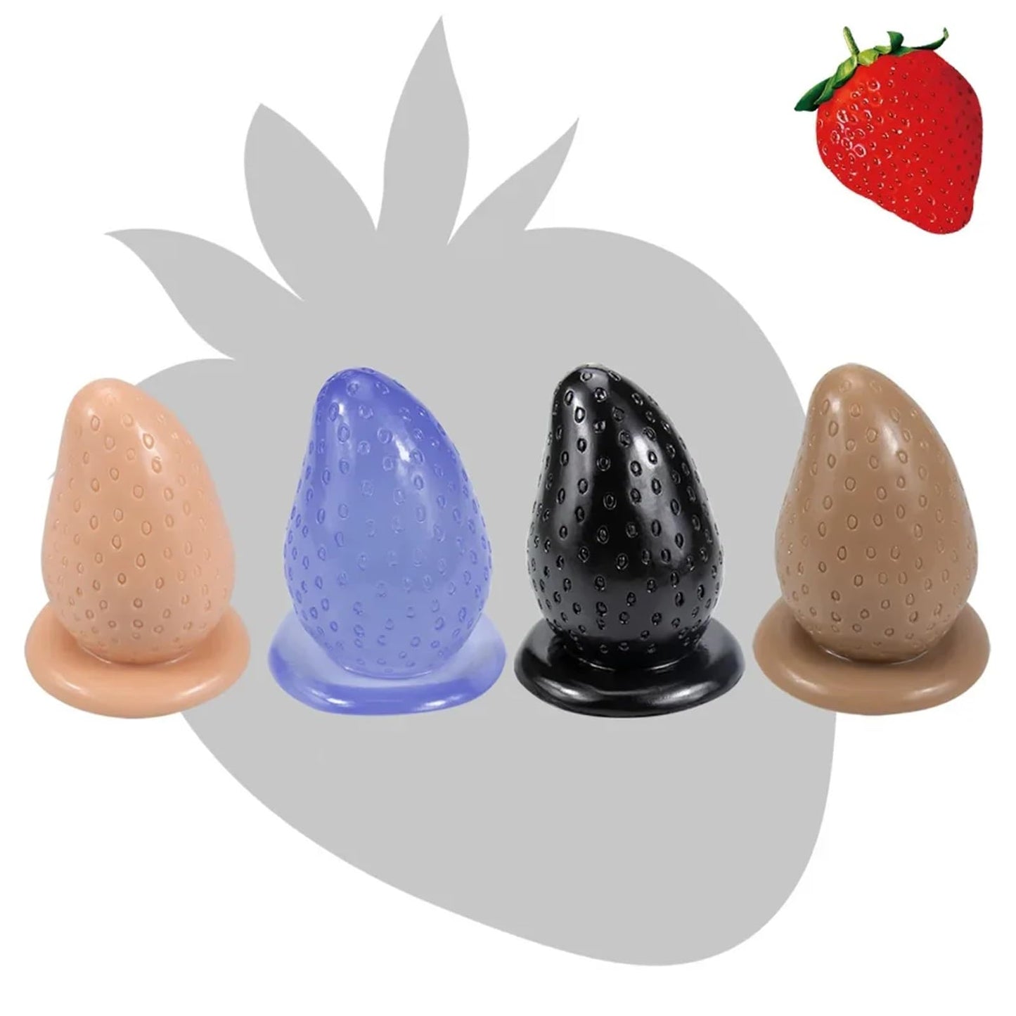 Huge Strawberry Plugs Anal Sex Toys Butt Plug Anal Dildo Expander Adult Sex Toy for Woman Man Anus Prostate Anal Training kit