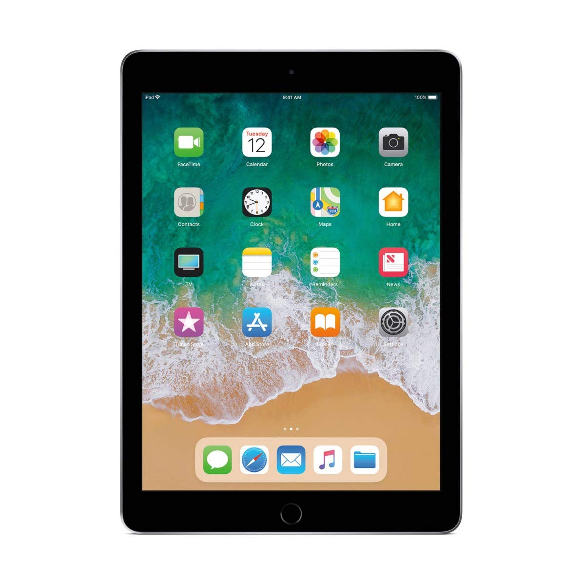 Apple iPad with WiFi, 32GB, Silver (2017 Model) (Refurbished)