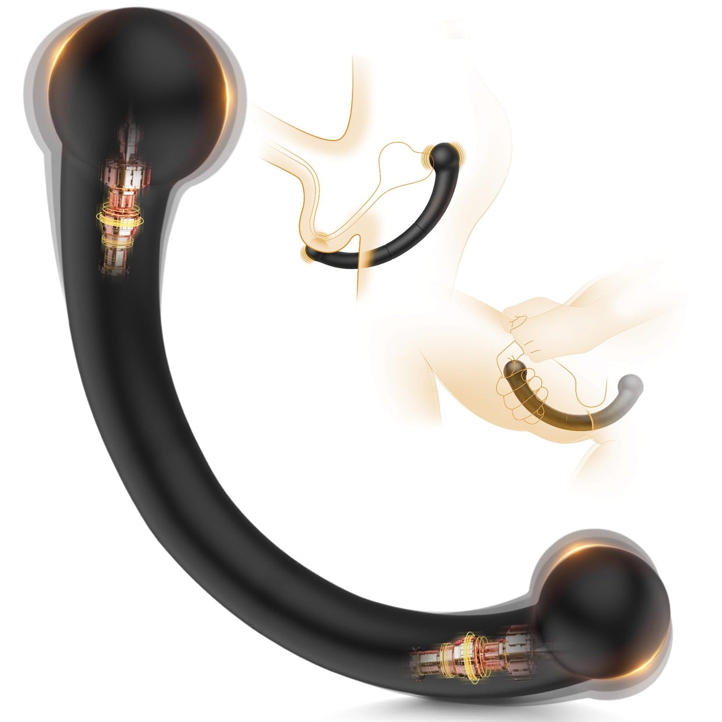 BEISAR Vibrating Prostate Massager Stick, Butt Plug Adult Anal Toys Male Sex Toys for Men Beginner Experienced User Women Sex Toy with Dual 10 Vibrating Anal Vibrator G Sopt Dildo
