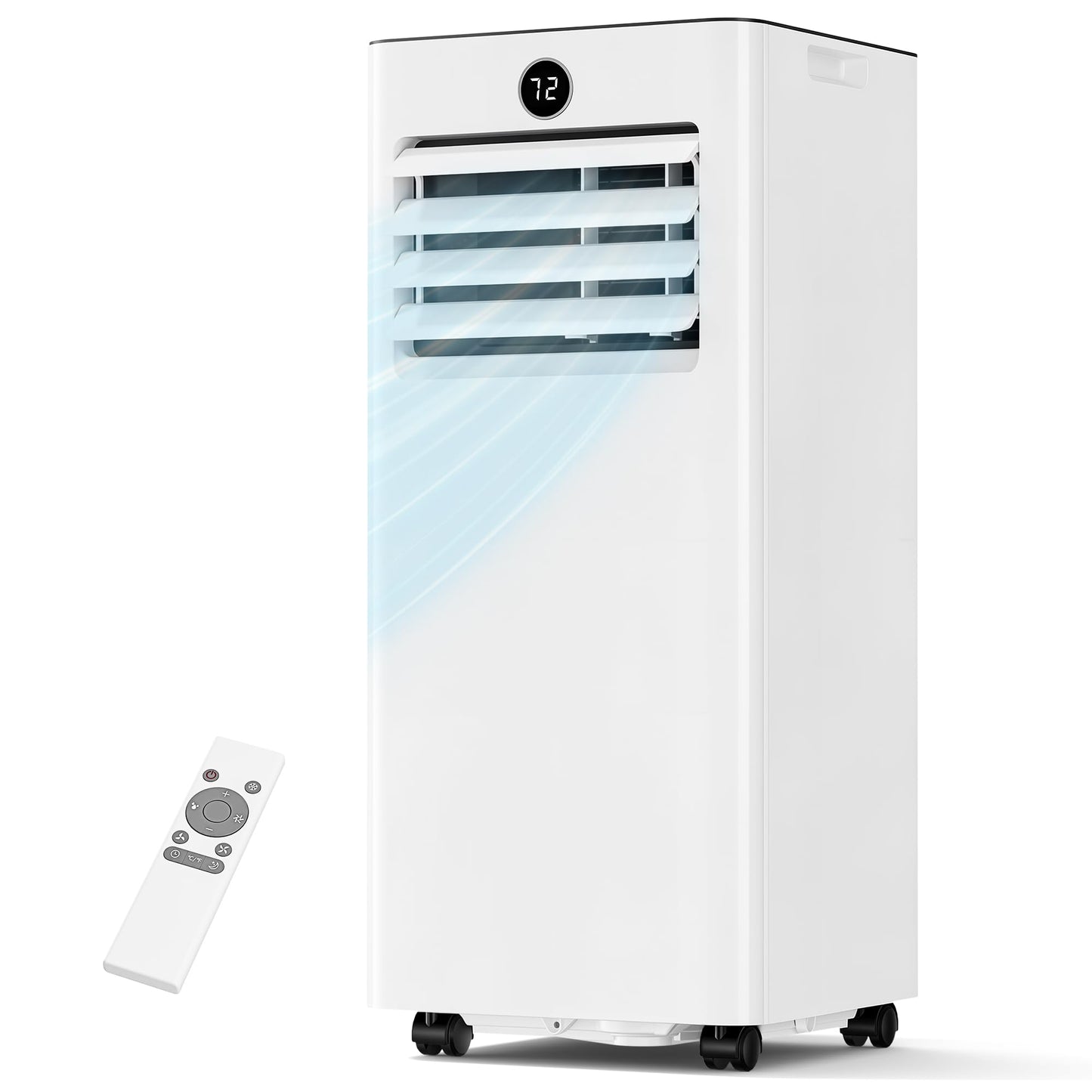 Manastin 8000 BTU Portable Air Conditioner, 4-in-1 AC Unit with Sleep, Cool, Dehumidifier & Fan, Cools up to 350 sq.ft, Remote Control, 24H Timer & Window Mount Kit, Bedroom