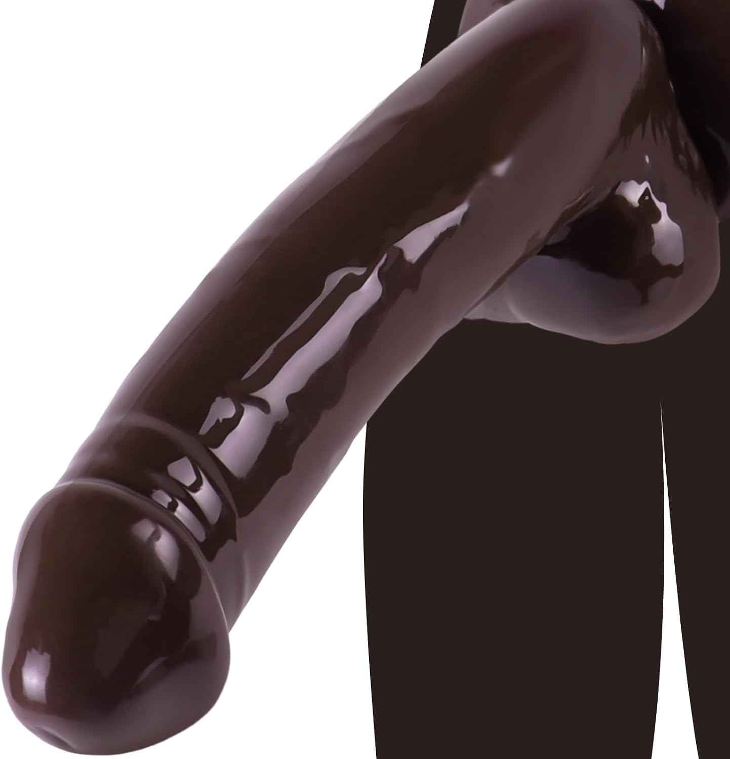 TAJIAWEY 11 Inch Realistic Dildo with Suction Cup Black
