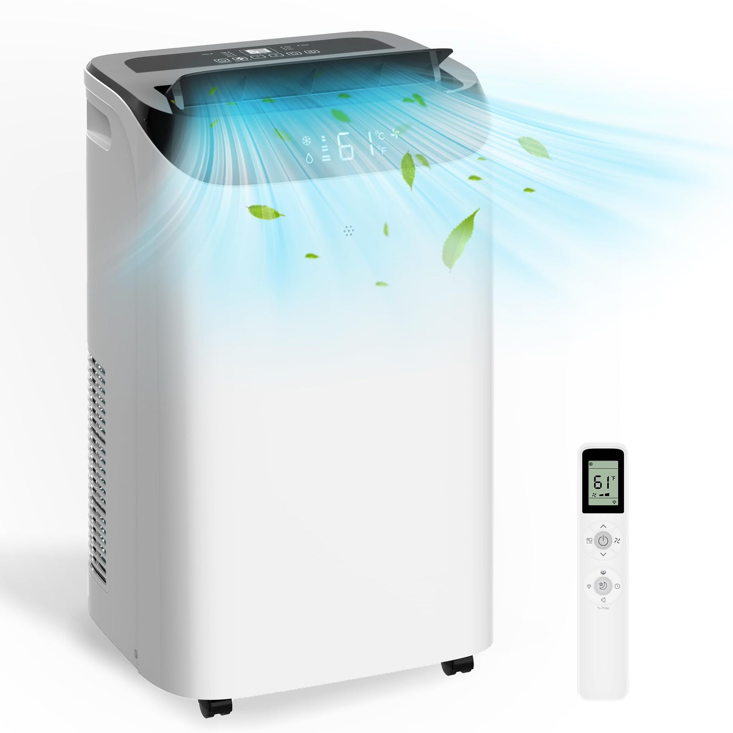 DOMANKI Portable Air Conditioner 3-IN-1 Energy Efficient Portable AC Unit with Remote Control Installation Kits for Large Room, Office, Temporary Space