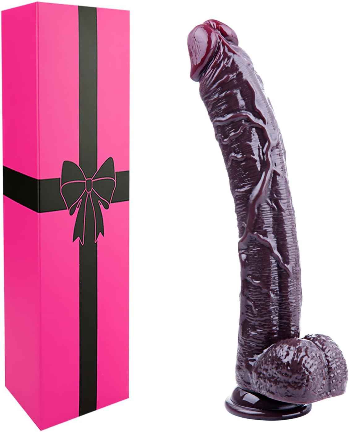 Hainuo Realistic Silicone Dildo with Suction Cup Black