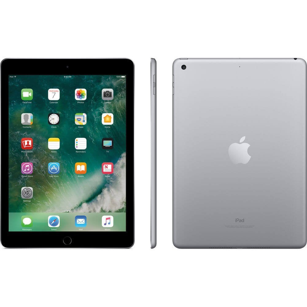 Apple iPad with WiFi, 32GB, Silver (2017 Model) (Refurbished)