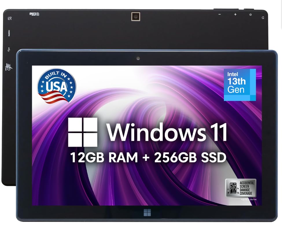 Fusion5 10.1" Windows 11 Tablet PC - FWIN232 Plus Ultra Slim Windows Tablet Computer - Intel 13th Gen, 8GB RAM, Full HD 10 Inch Display, 5G WiFi, USB 3.0, Micro HDMI, Dual Cameras, Bluetooth