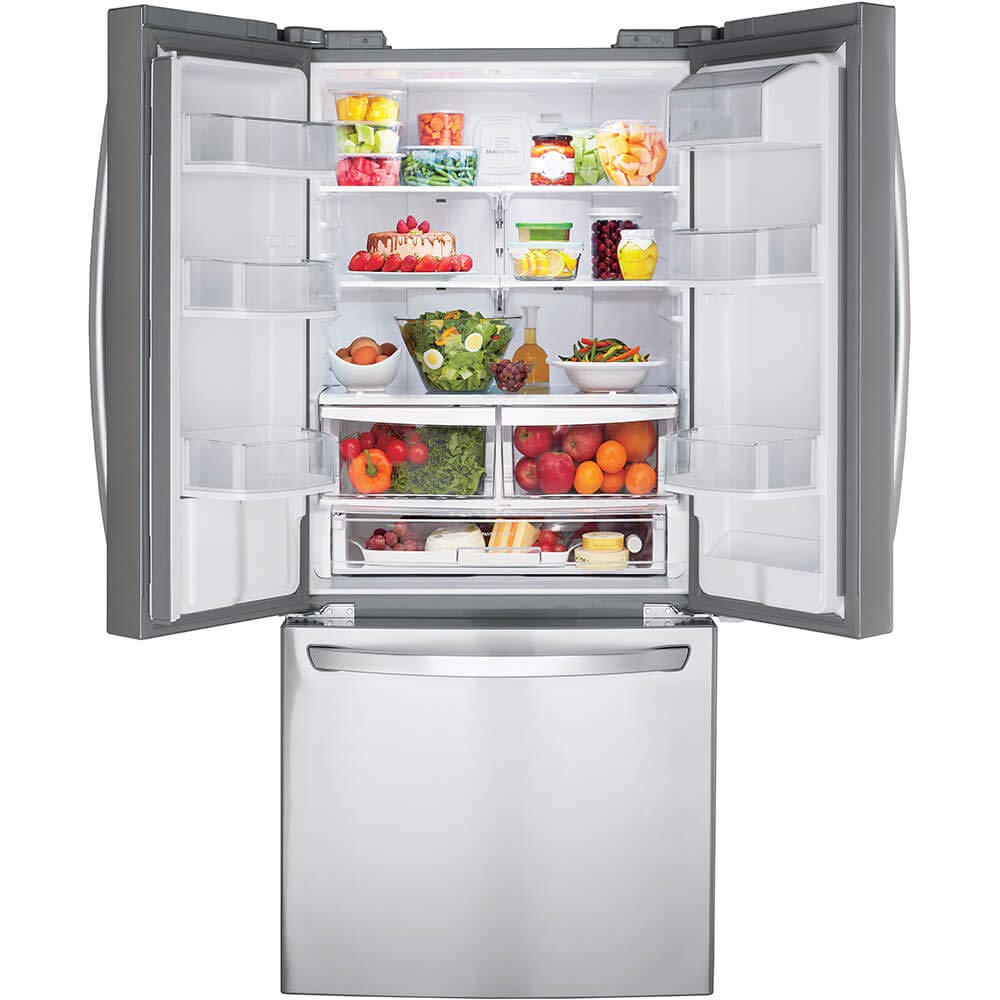 LG LFDS22520S - Refrigerator/Freezer - French Door Bottom Freezer with Water Dispenser - Stainless Steel