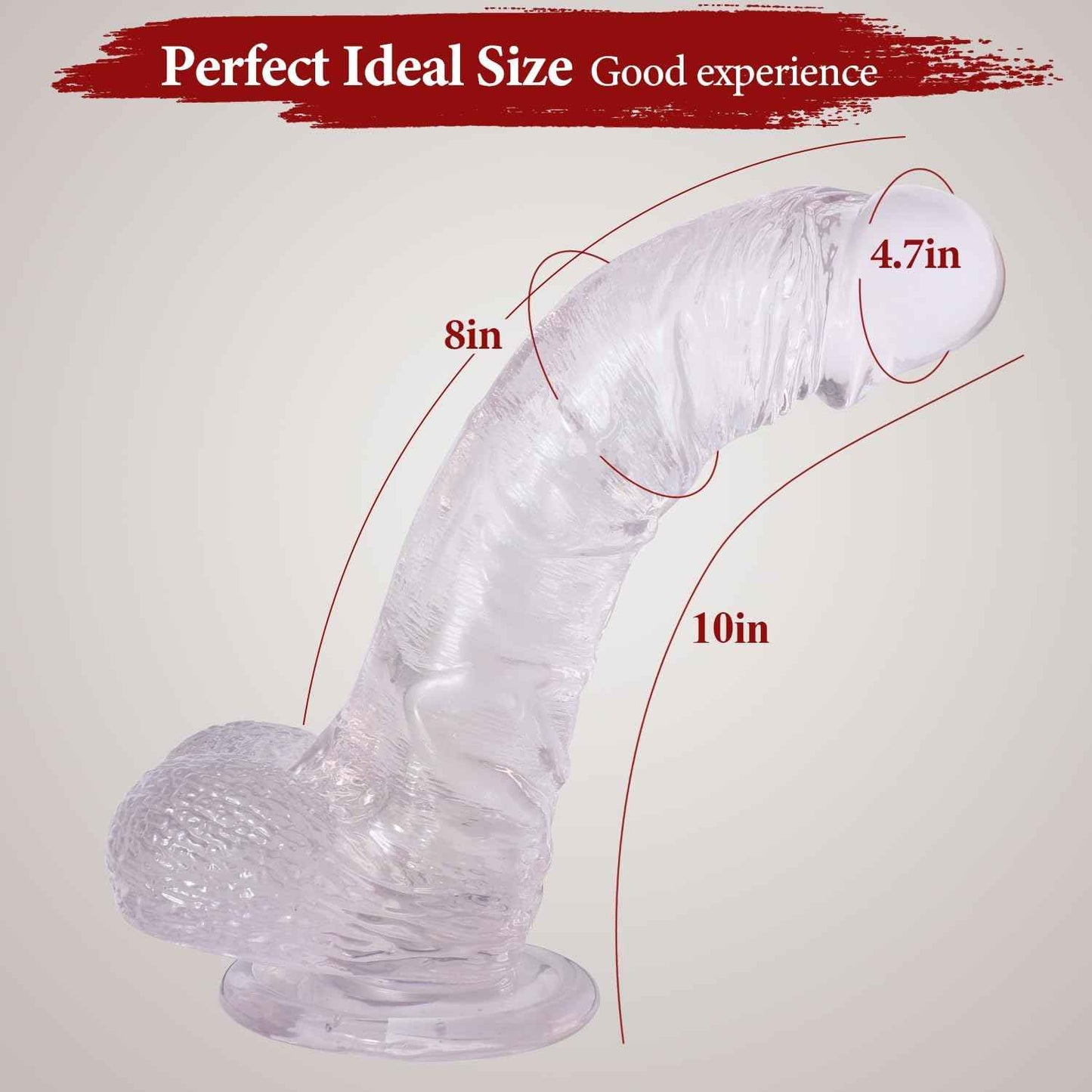 Veatrylove 10 Inch Realistic Dildo with Strong Suction Cup