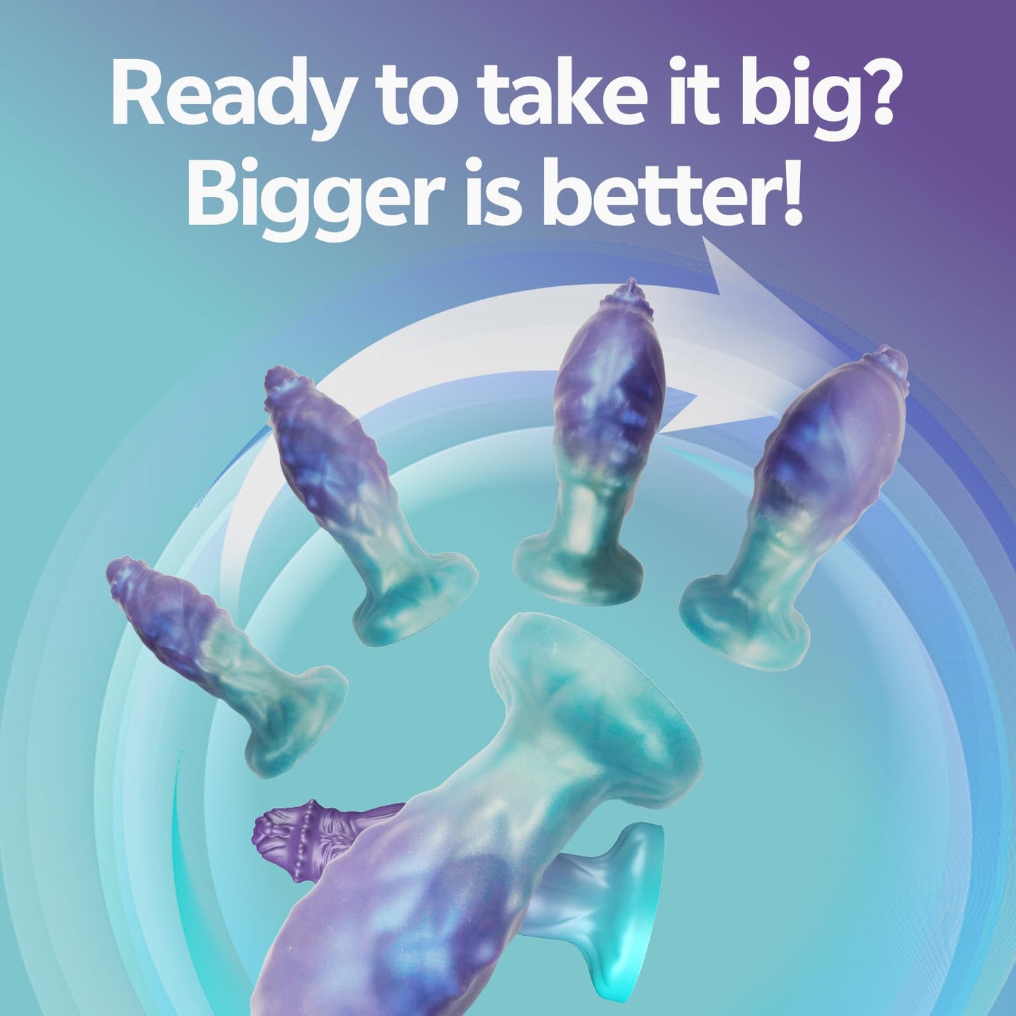 7.5" Monster Dildo with Inflatable Pump, Huge Thick Fantasy Anal Dildo for Prostate Training, Horse Knot Dragon Style, Strong Suction Cup, Adjustable Expansion 1.8" to 3.68", Adult Sex Toy
