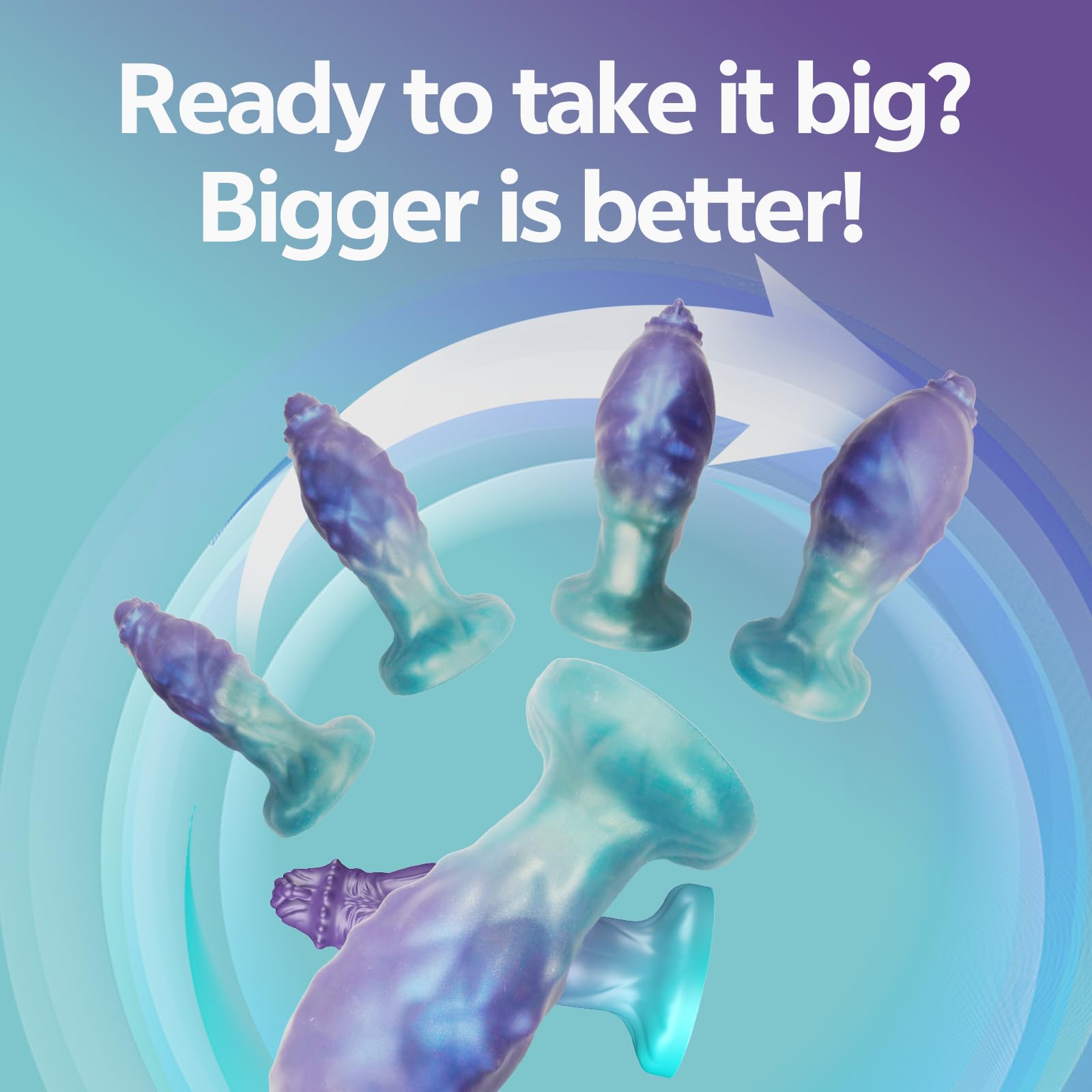 7.5" Monster Dildo with Inflatable Pump, Huge Thick Fantasy Anal Dildo for Prostate Training, Horse Knot Dragon Style, Strong Suction Cup, Adjustable Expansion 1.8" to 3.68", Adult Sex Toy
