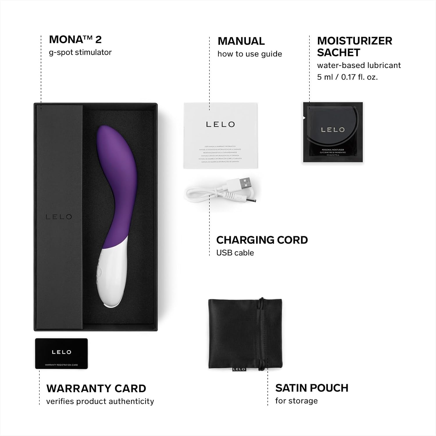 LELO Mona 2 G Spot Vibrator Body-Safe Silicone Rechargeable