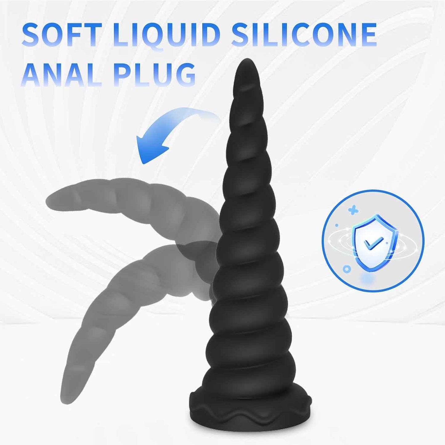 Anal Stretcher Big Anal Plug Trainer Adult Sex Toys for Women and Men, Large Butt Plug Anal Beads Training Cone Liquid Silicone Prostate Massager with Strong Suction Cup for Hands-Free Play