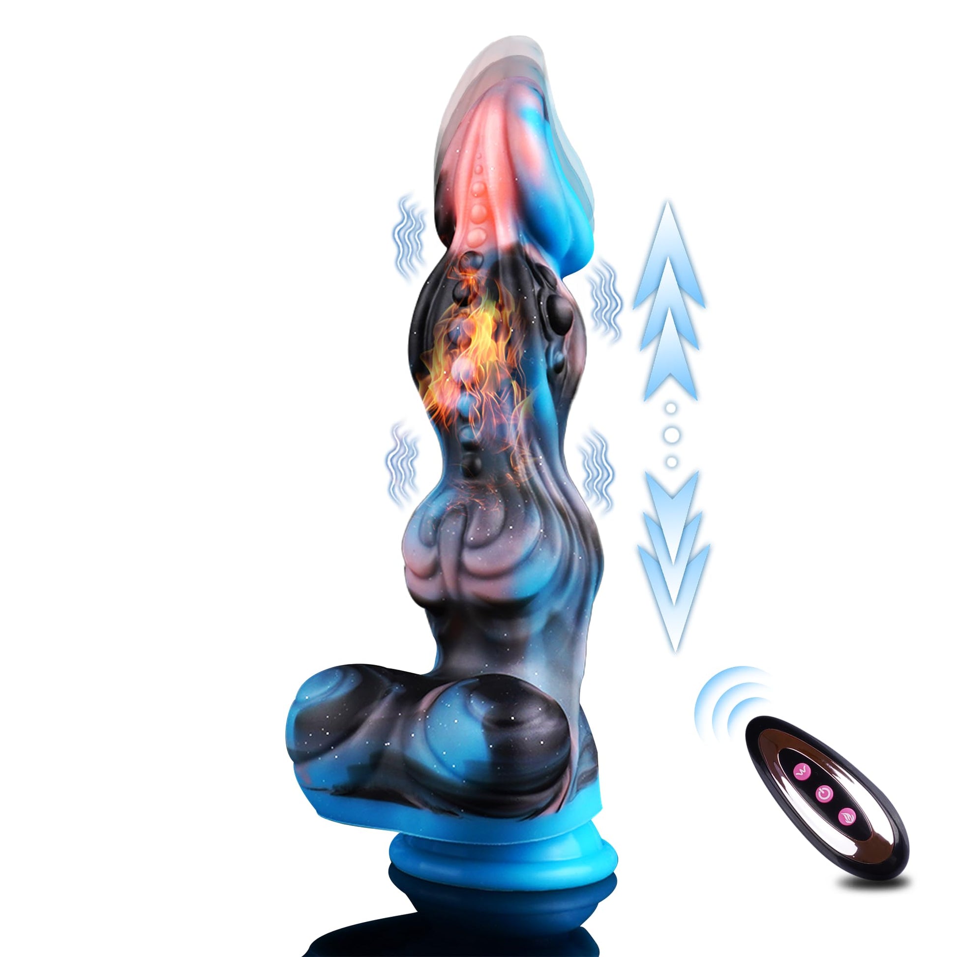 Thrusting Dildo Dragon Monster Dildo - 9.72" Fantasy Horse Dildos with Suction Cup, Dog Knot Dildos Vibrating Huge Thick Anal Toys Silicone with Heating, Adult Toys for Women Men