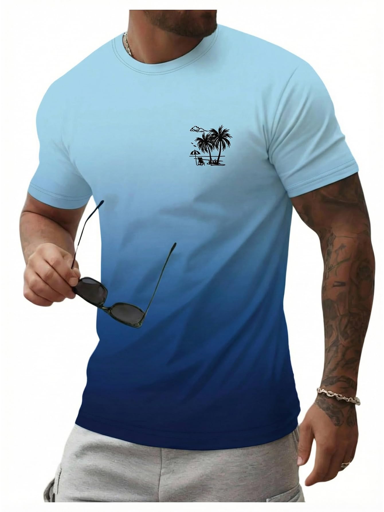 SOLY HUX Men's Short Sleeve Graphic Tees Summer Crewneck Top Shirt Beach Vacation T-Shirts