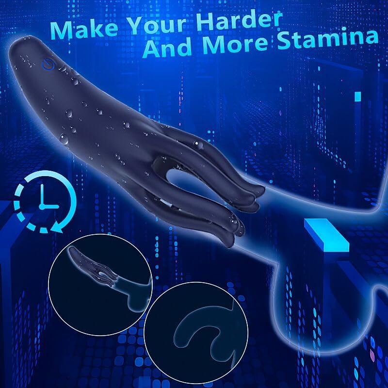 Male Sex Toys for Men,Male Masturbator Penis Vibrator with 10 Vibrating Modes Male Stroker,Penis Trainer with 6 Tentacles Particles Male Vibrator,360°Training Wrapped Adult Sex Toys for Men Women