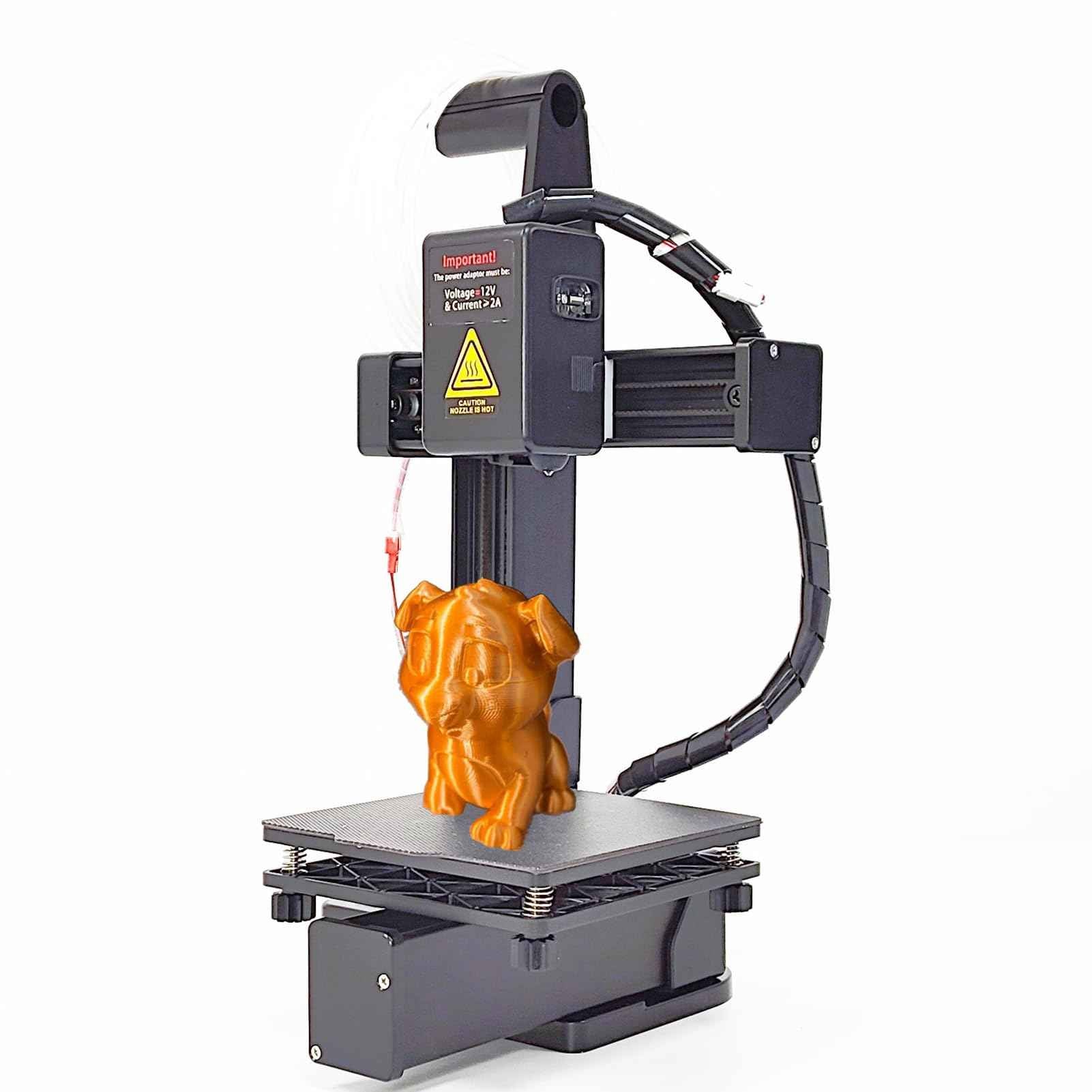 Small 3D Printer, Frequency Division Multiplexing 3D Printer, Supporting 1.75mm PLA and TPU filaments, Print Size 100x100x100mm, for Beginners