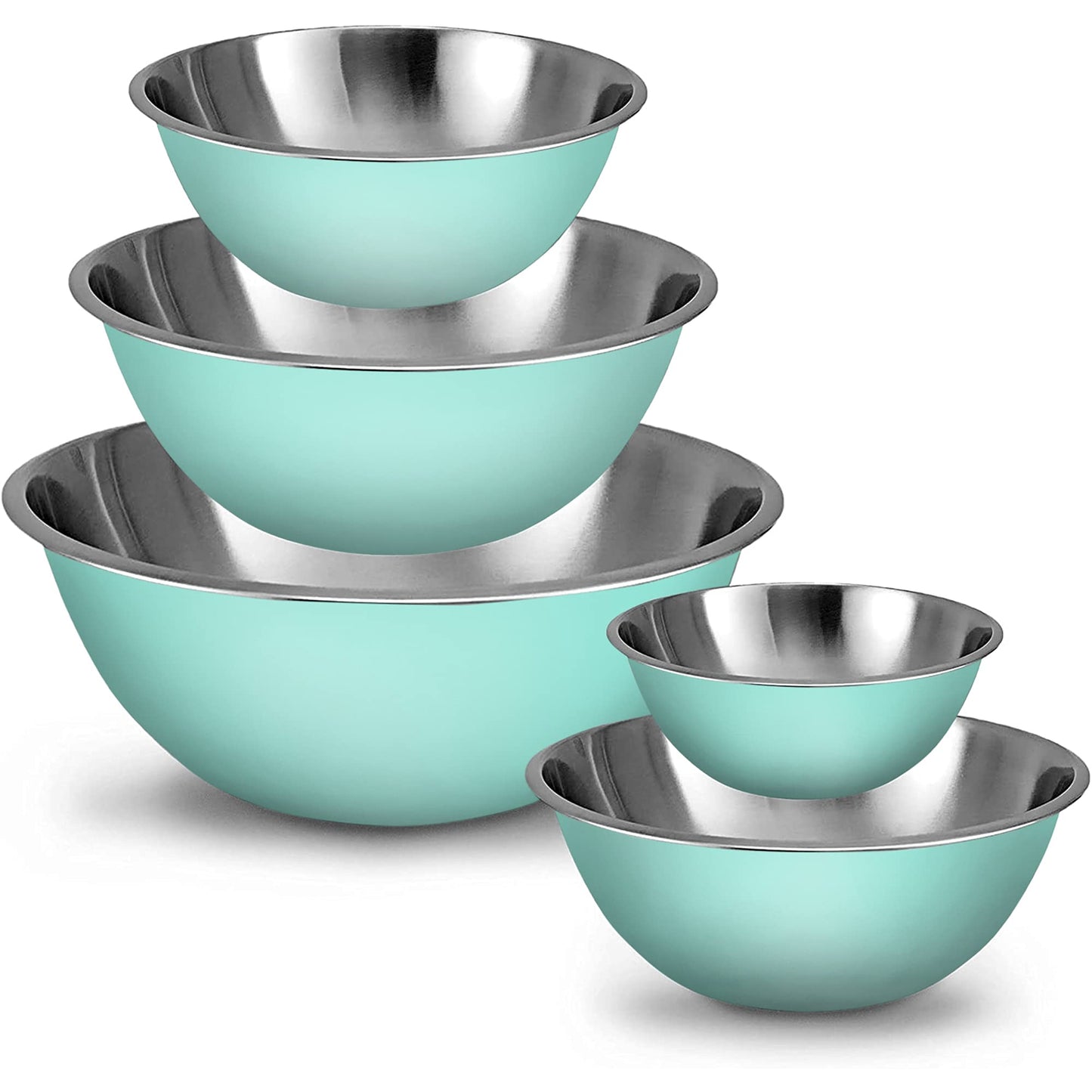 WHYSKO Meal Prep Stainless Steel Mixing Bowls Set, Home, Refrigerator, and Kitchen Food Storage Organizers | Ecofriendly, Reusable, Heavy Duty