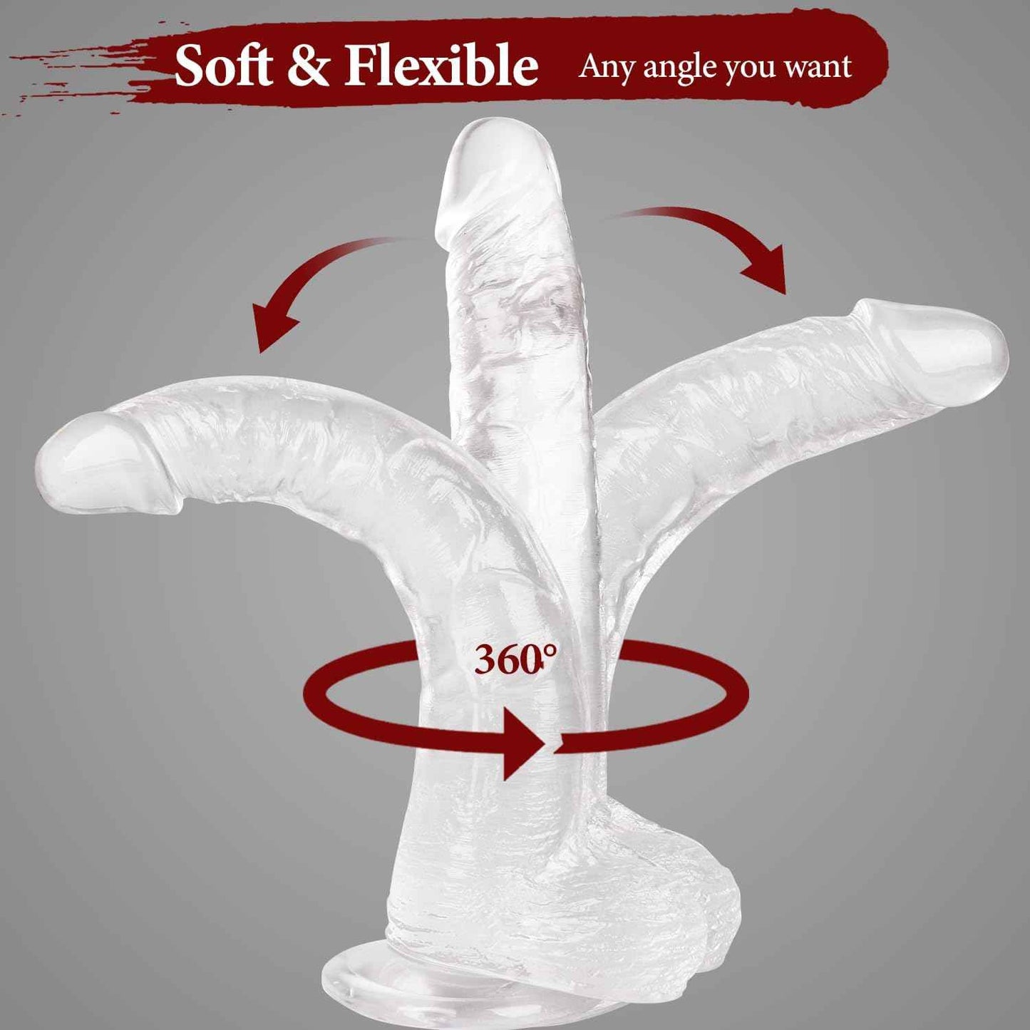 Veatrylove Lifelike TPE Dildo 11.61 Inch with Suction Cup