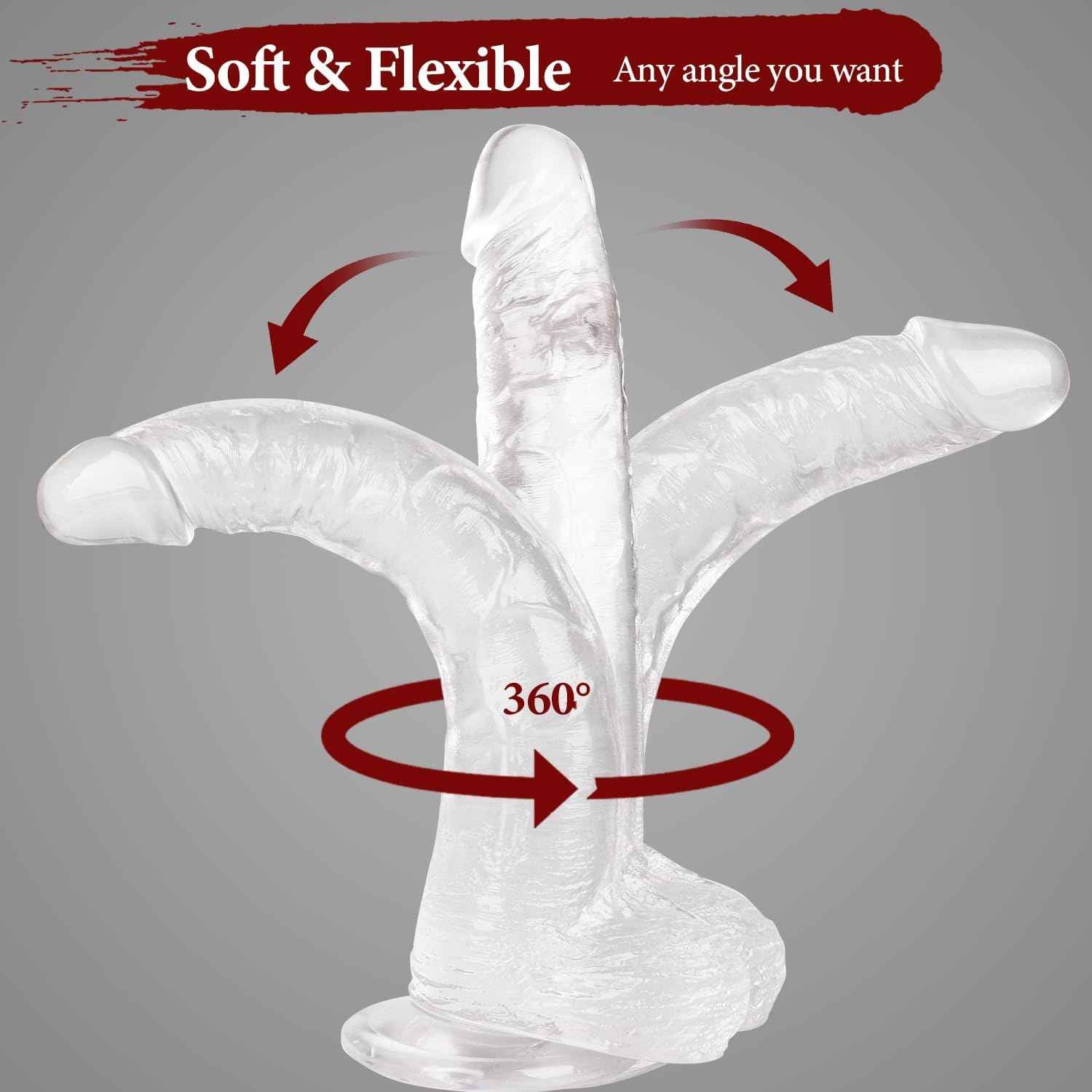 Veatrylove Lifelike TPE Dildo 11.61 Inch with Suction Cup