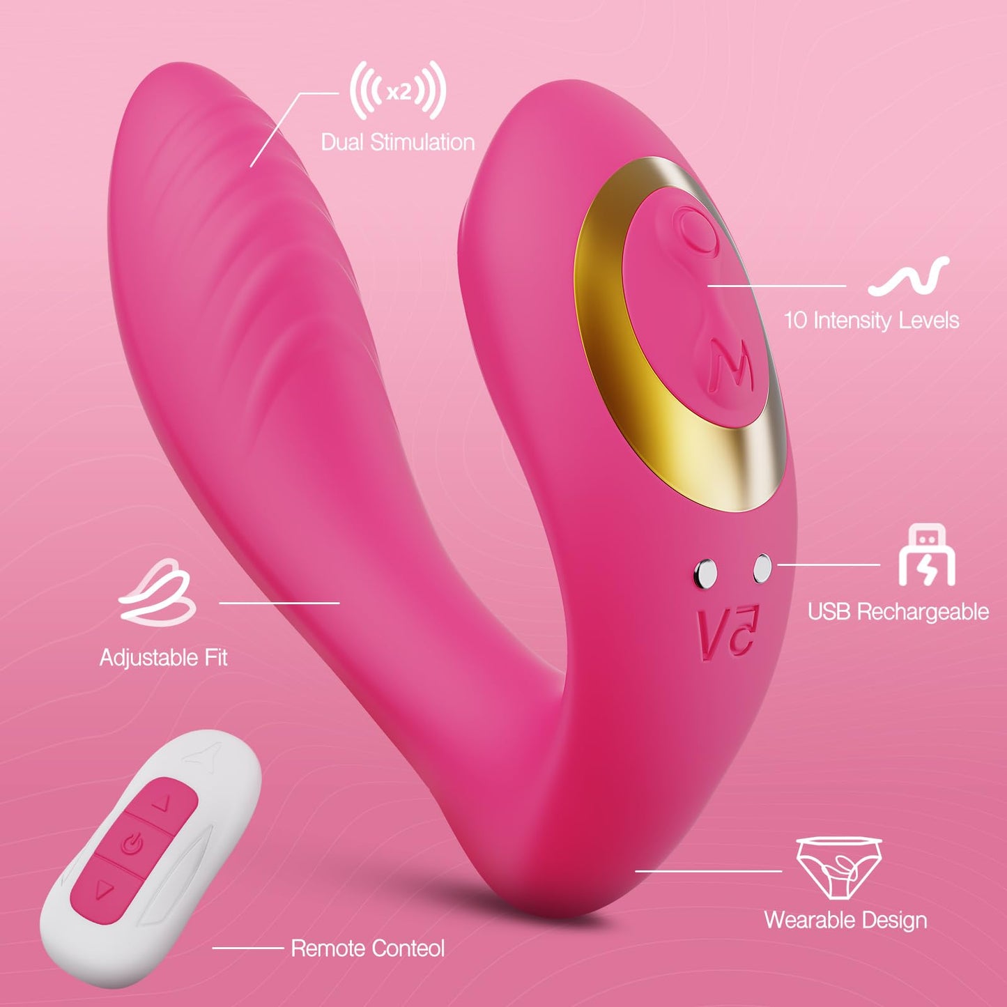 Tracy's Dog Clitoral G Spot Vibrator, Flexible Vibrating Sex Toy Vibrators for Women Couple, Erotic Massage