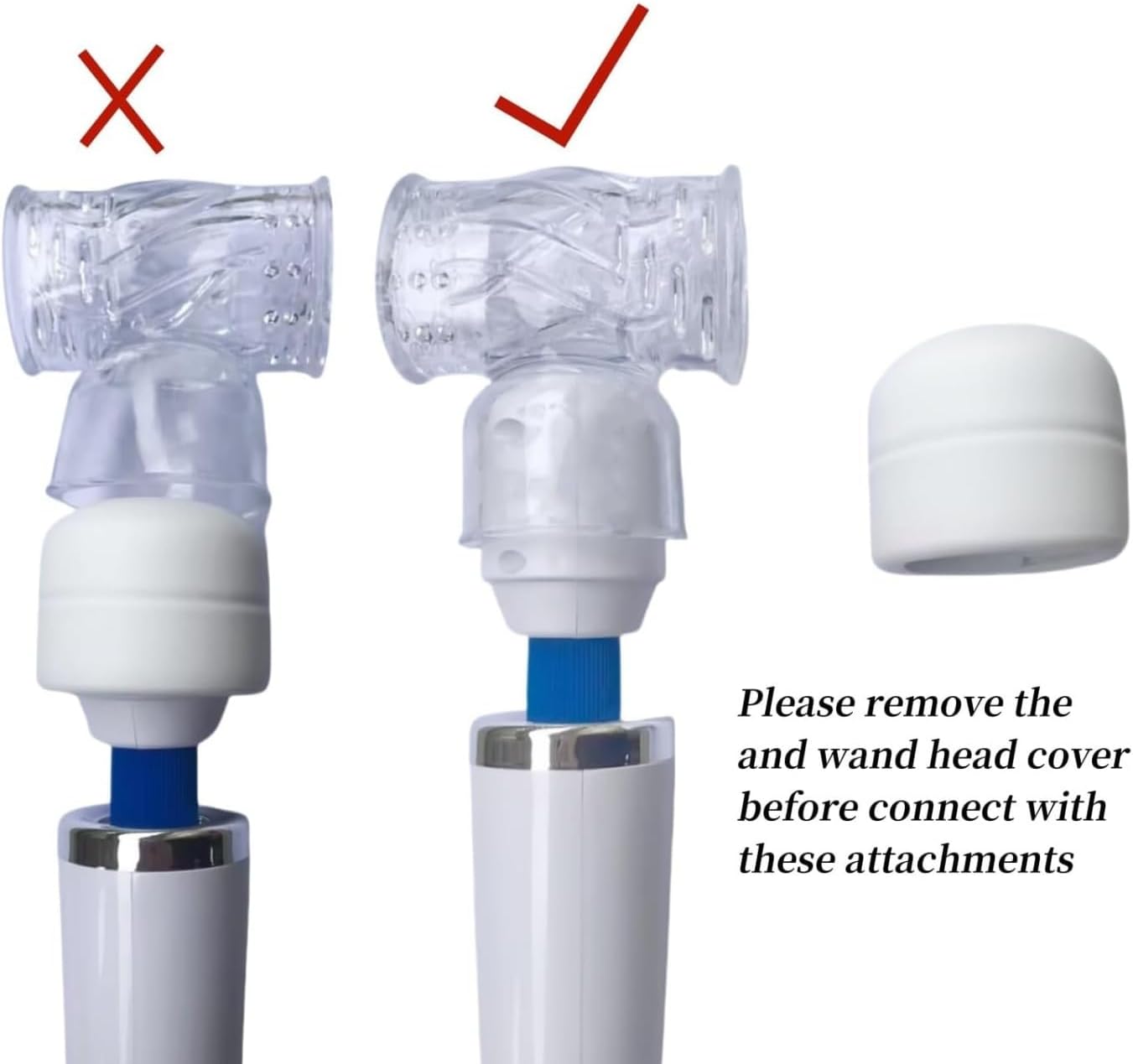 Nunadano Wand Massager with 6 Attachments Rechargeable 10 Speed Set