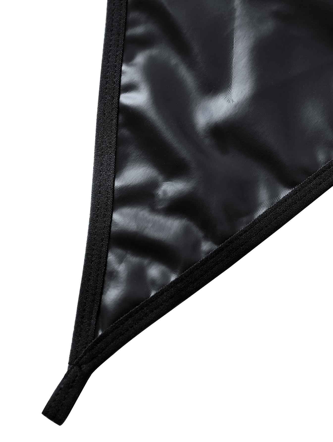 Lilosy Sexy PU Leather Garter Belt Lingerie Set with Underwire Straps