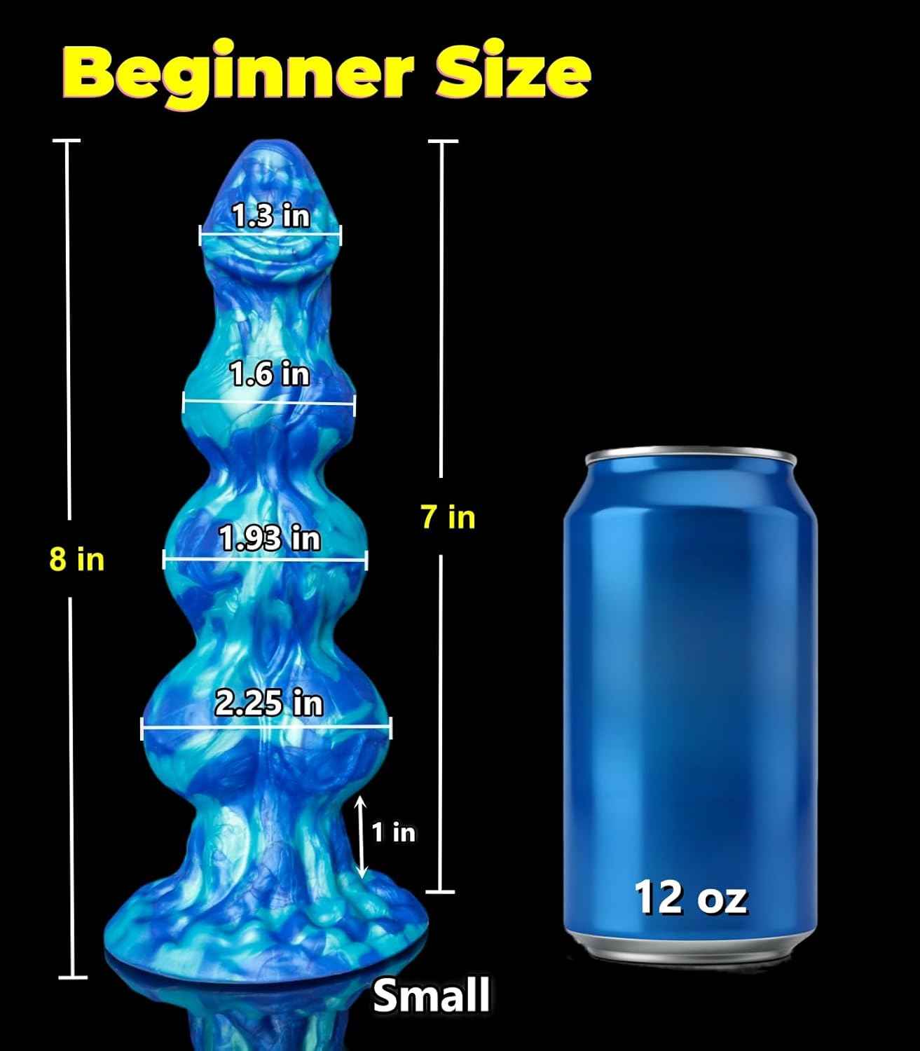 SZNDOLL Monster Fantasy Knot Dildo Anal Trainer 8 Inch Blue