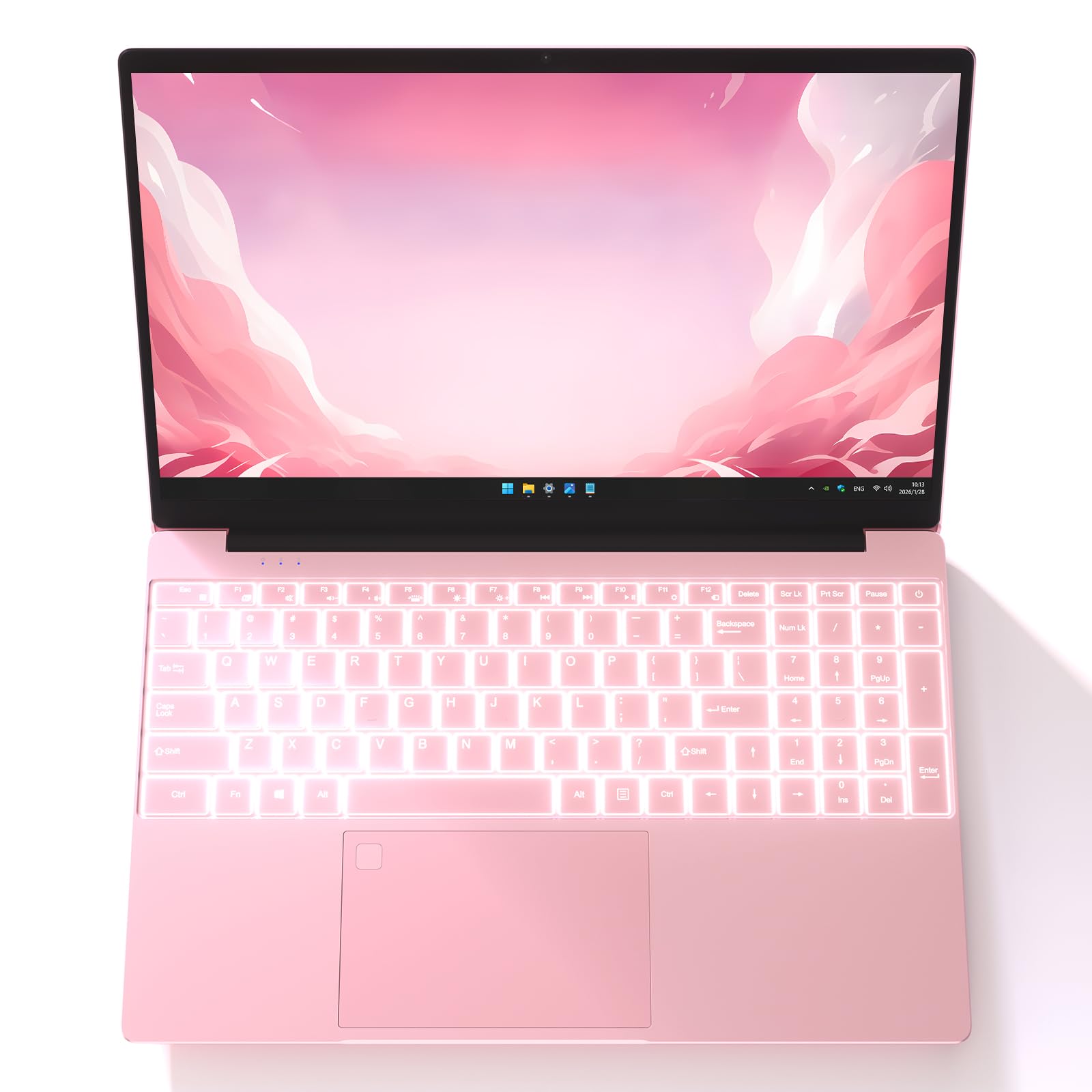 Auusda Business Laptop Computer for Work, Notebook PC for College Students, FHD Display, 4-Core Processor, Backlit Keyboard, Fingerprint ID, Up to 10TB Storage