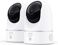eufy Security Indoor Cam E220, Camera for home Security, Pan & Tilt, Dog/Pet Camera, 2K Wi-Fi Plug-in, Motion Tracking, Motion Only Alerts, Night Vision, HomeBase 3 Compatible, Voice Assistant Support