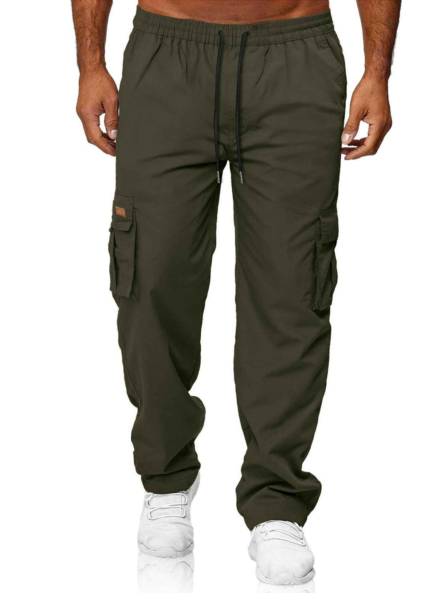 HOTake Men's Casual Cargo Sweatpants Waist Drawstring Joggers Hiking Tactical Pants for Men with Pockets