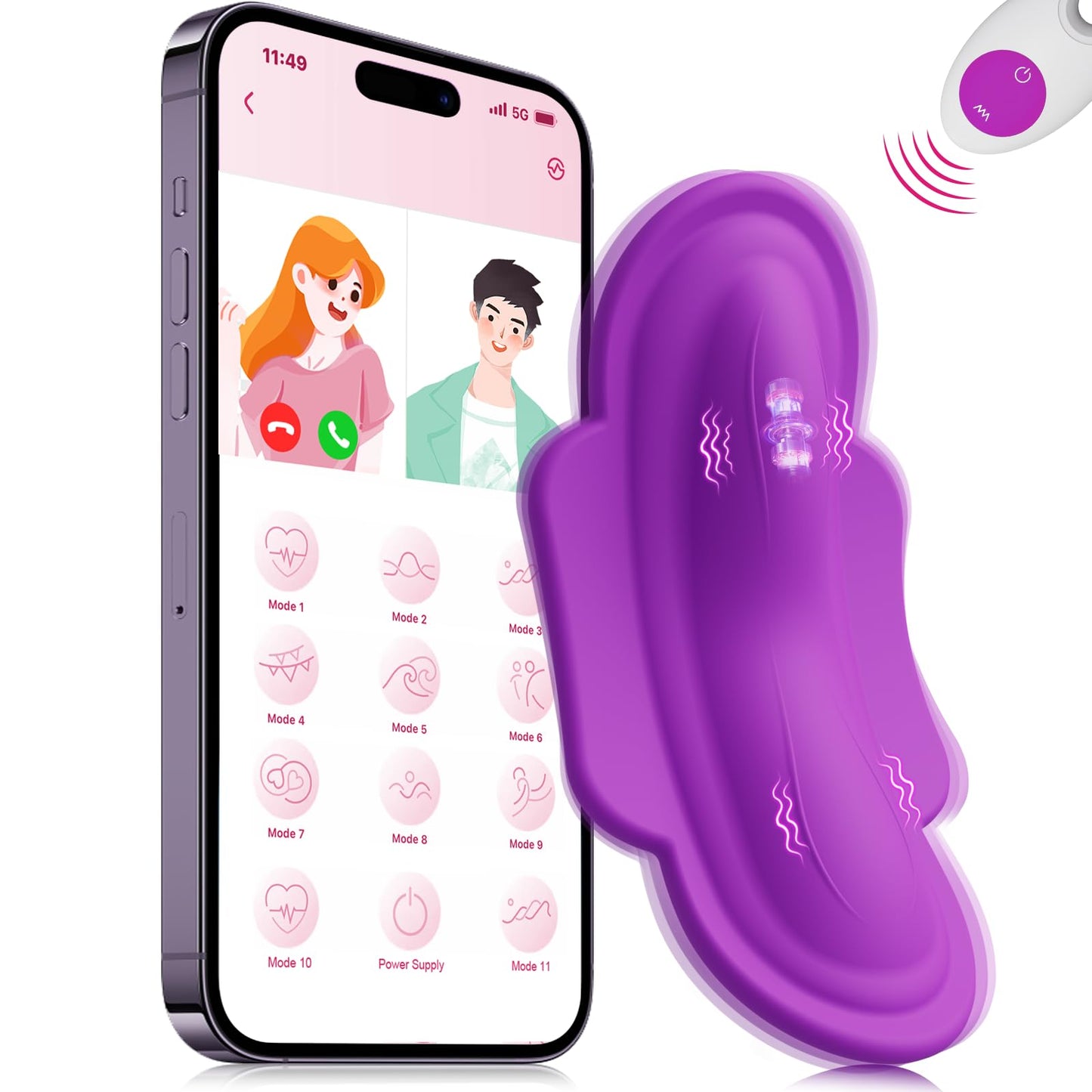 Wearable Panty APP Remote Control Vibrators Adult Sex Toys for Women or Couples, Clitoral Mini Egg Bullet Butterfly Vibrator Rose Toy, G Spot Dildo Vagina Stimulator Licking Sex Machine
