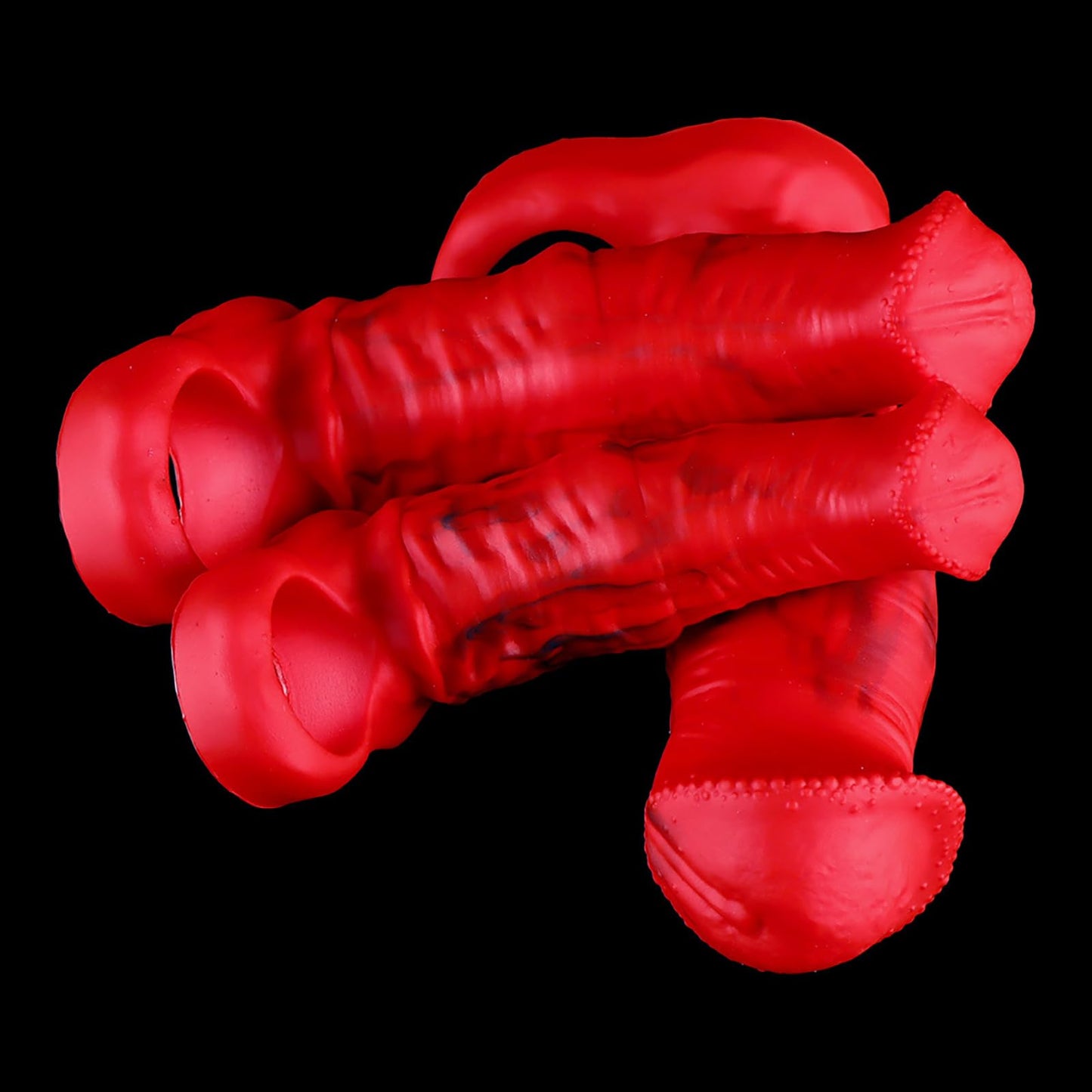 Realistic Horse Penis Sleeve Monster Penis Sleeve Extender 3 Sizes Silicone Reusable Horse Dildo Men Penis Sleeves Extender,Realistic Dildo Penis Sleeve, Adult Male Sex Toys for Men Couple