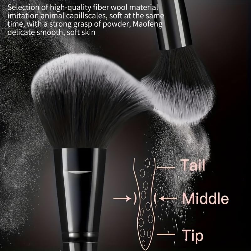 25Pcs Makeup Brush Set Includes Makeup Brushes, Washbag, Triangle Puffs, Finger Puffs, Cleaning Sponge, Makeup Sponges, Cleaning Tool, other Eye Makeup Tools
