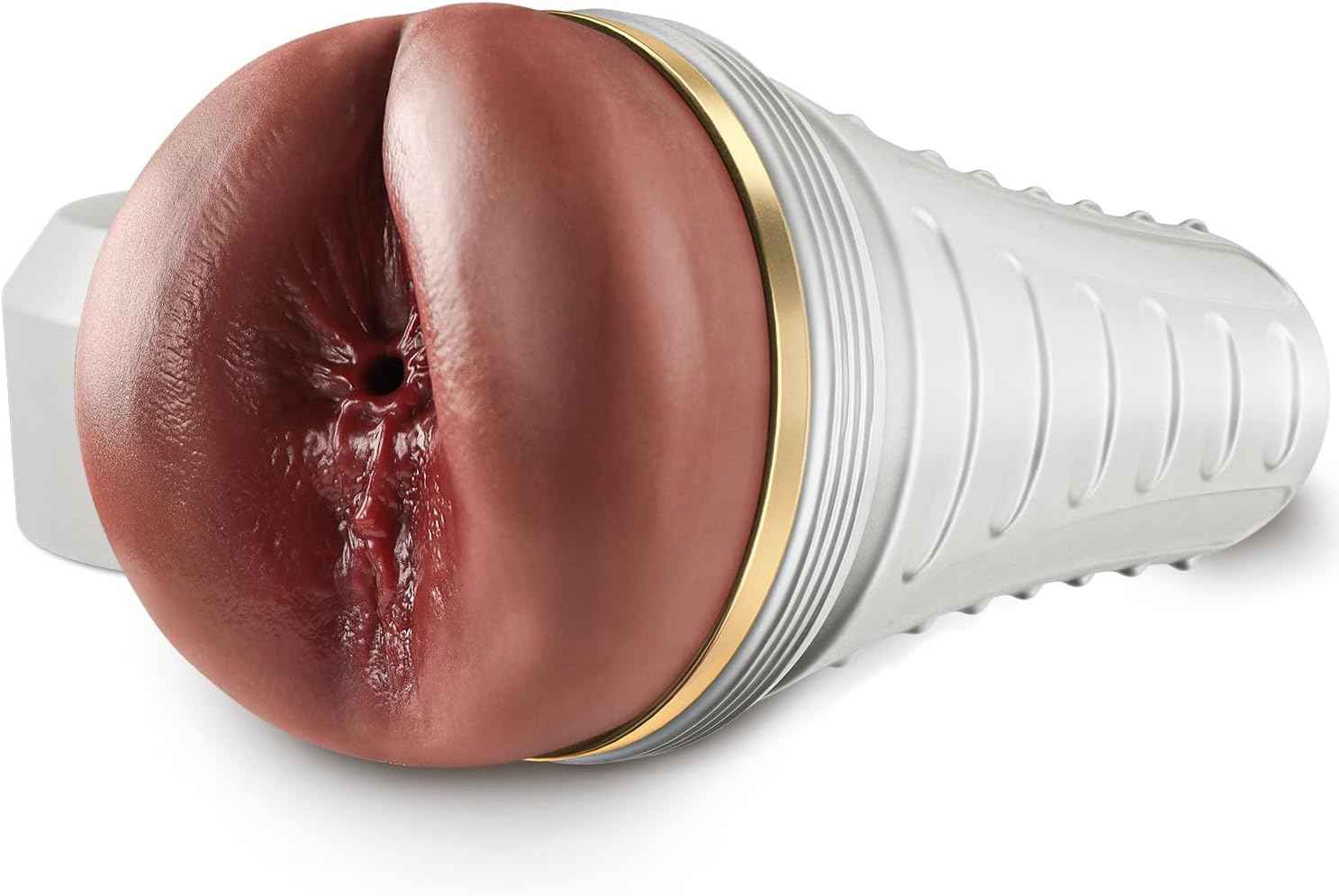 Anal Male Masturbator Realistic Pocket Pussy Vagina Butt Textured with 7.5in Depth Soft and Tighten Anus Fleshy Texture, Penis Training Masturbators Sex Machine Ass Toy for Men (Brown)