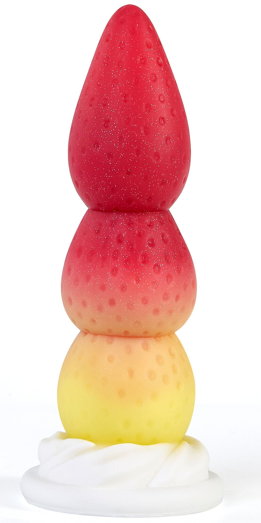 Cute Anal Plug 8" Silicone Knot Dildo with Strong Hands-Free for G-spot Stimulation, Anal Dildo with 3 Knots Sex Toys for Women Men Couples Silicone Realistic Dildos Butt Plugs Anal Beads Vibrating
