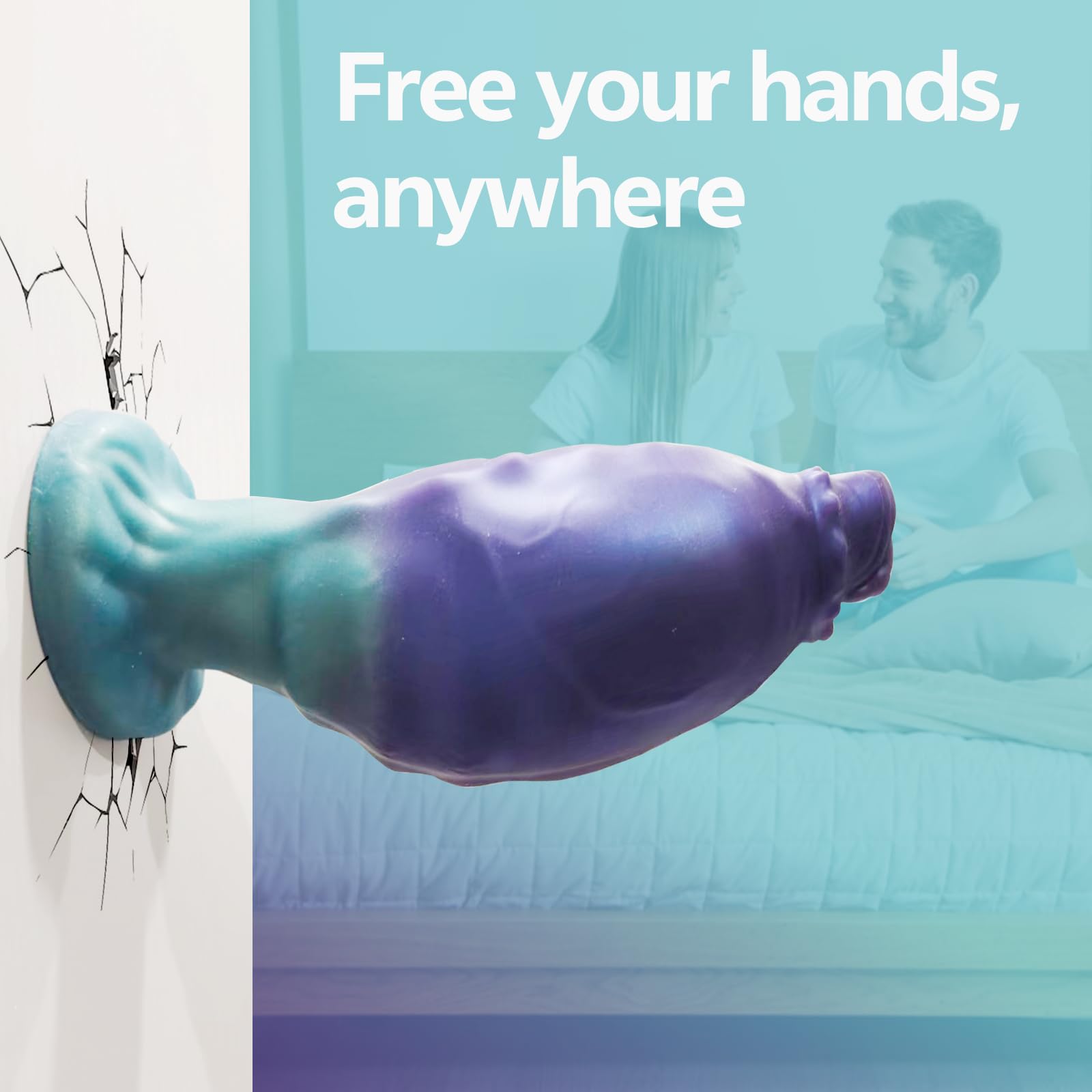 7.5" Monster Dildo with Inflatable Pump, Huge Thick Fantasy Anal Dildo for Prostate Training, Horse Knot Dragon Style, Strong Suction Cup, Adjustable Expansion 1.8" to 3.68", Adult Sex Toy