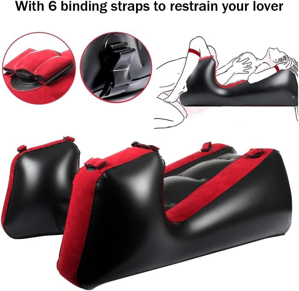 RNPFOR Inflatable Sex Sofa with Restraint Straps for Couples